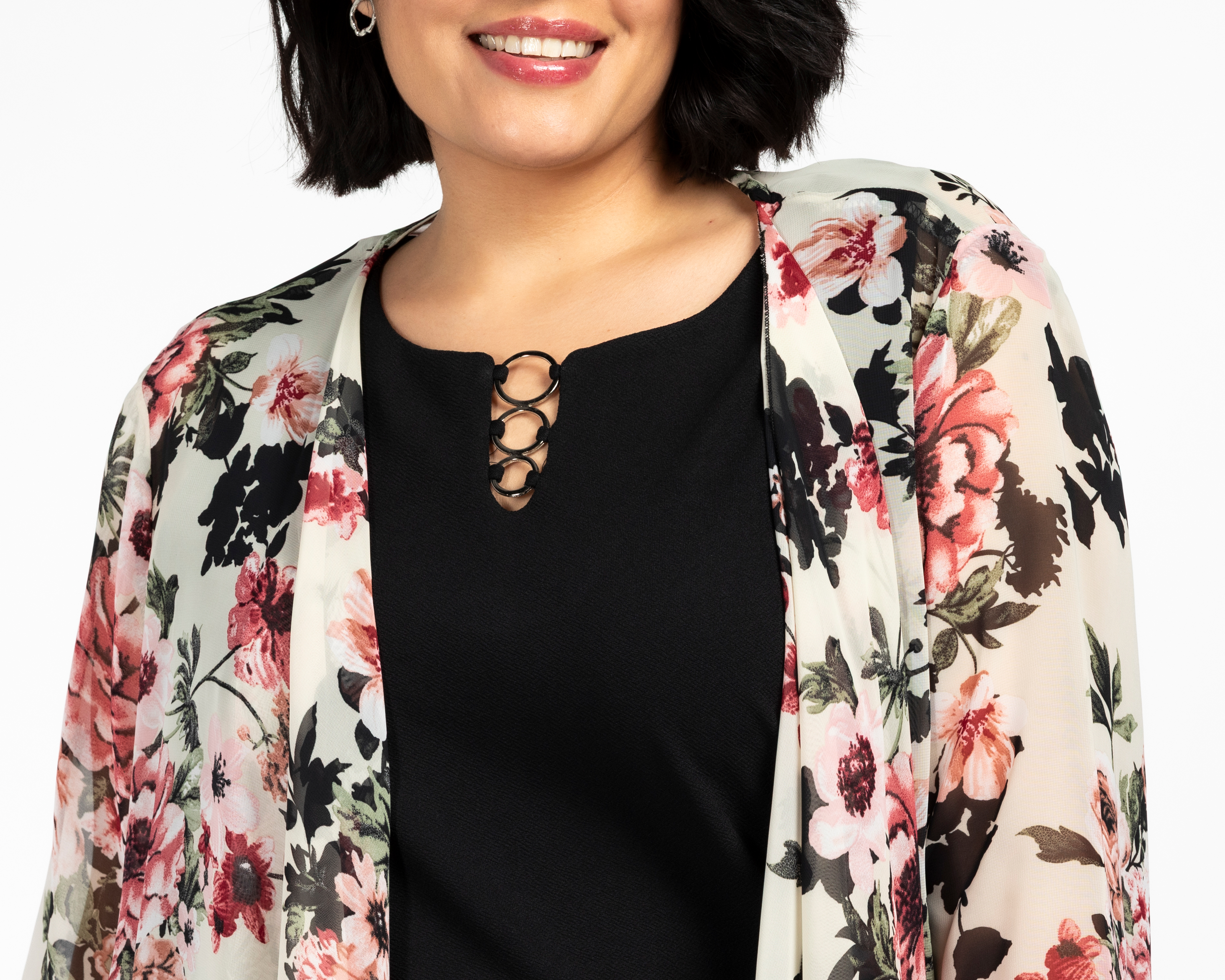 Foto 6 pulgar | Foto 5 | Vestido Formal Lady Sun Negro Cuello Redondo para Mujer