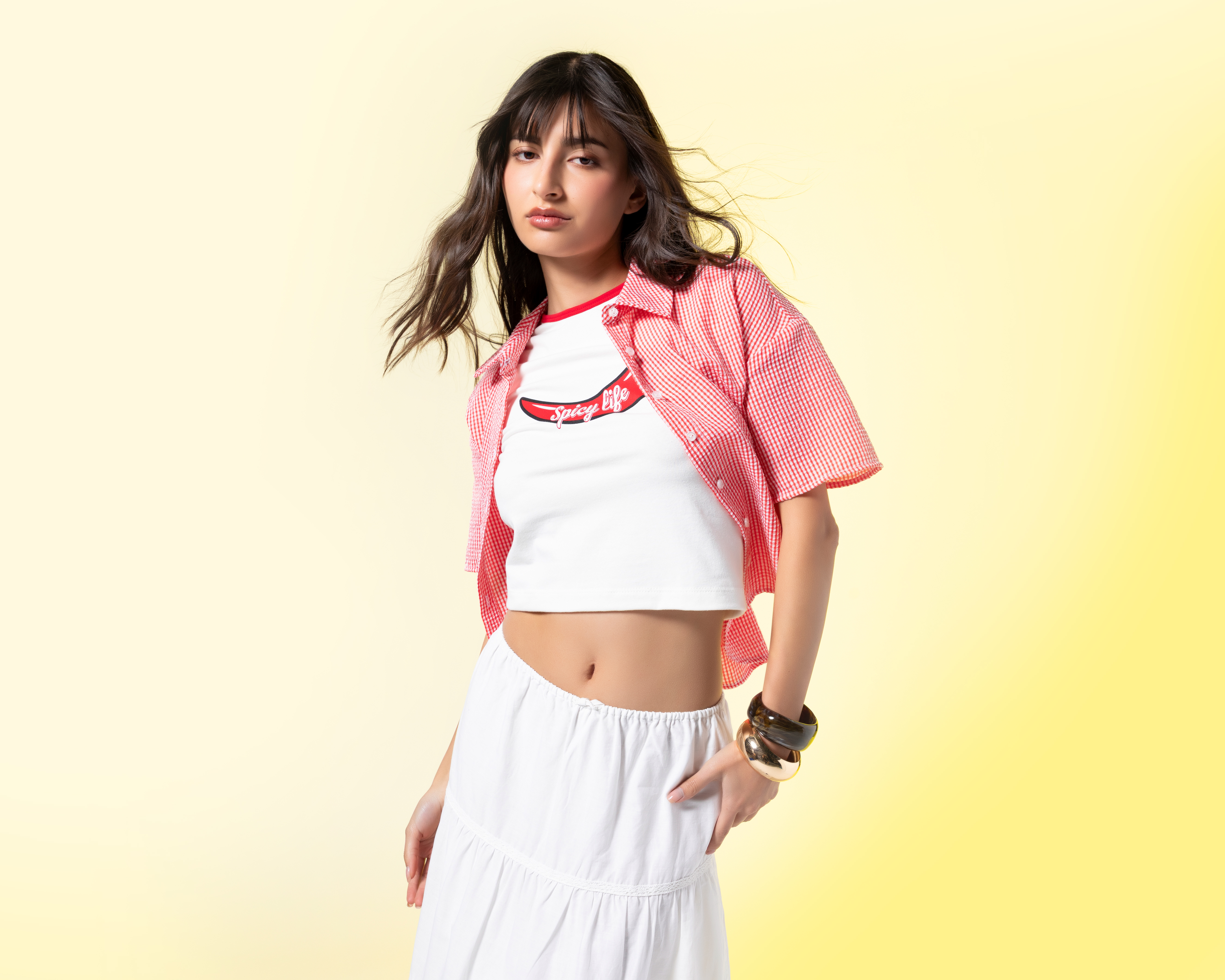 Playera Blanca Strona para Mujer