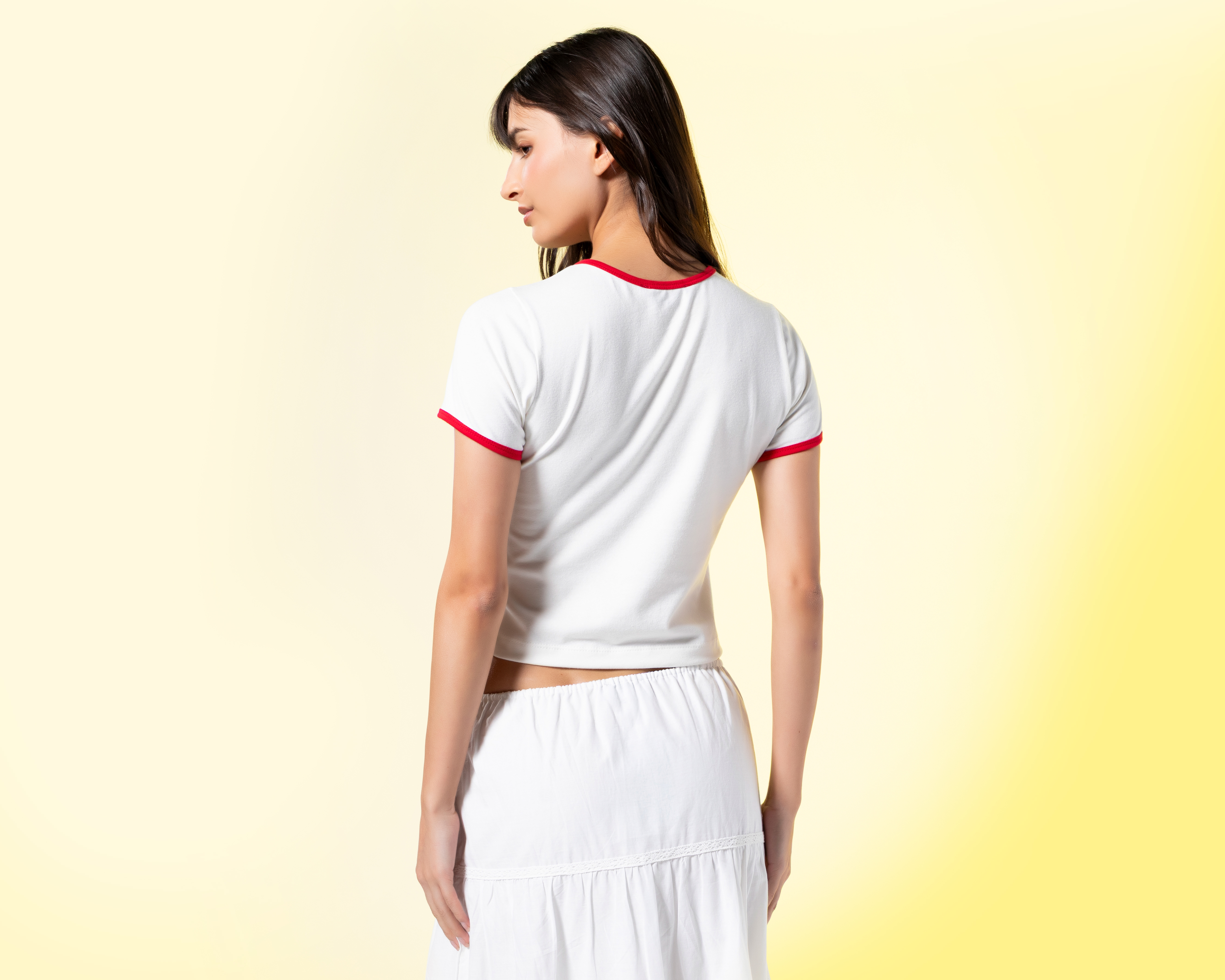 Foto 4 pulgar | Foto 3 | Playera Blanca Strona para Mujer