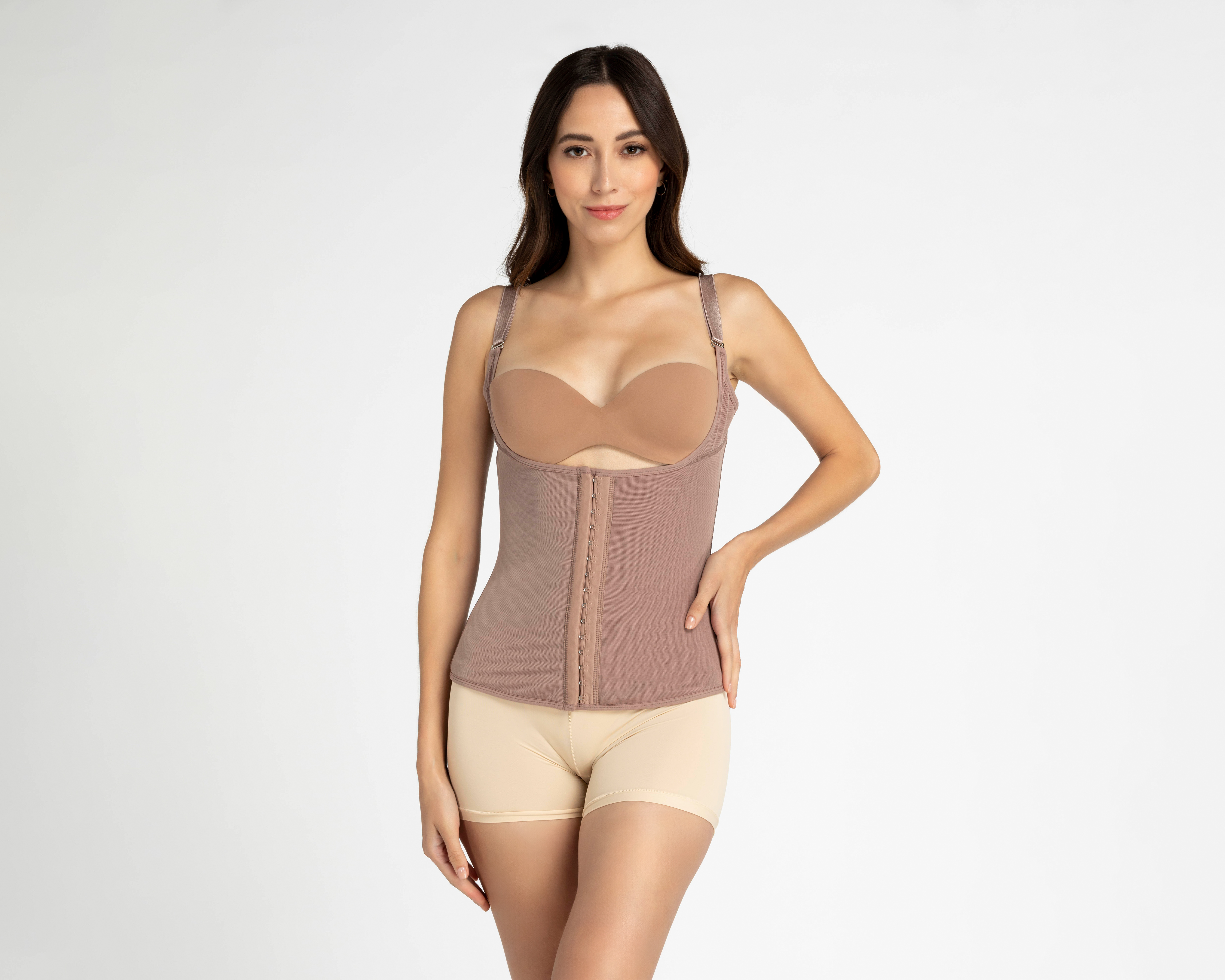 Camiseta Control Lanude con Cierre para Mujer