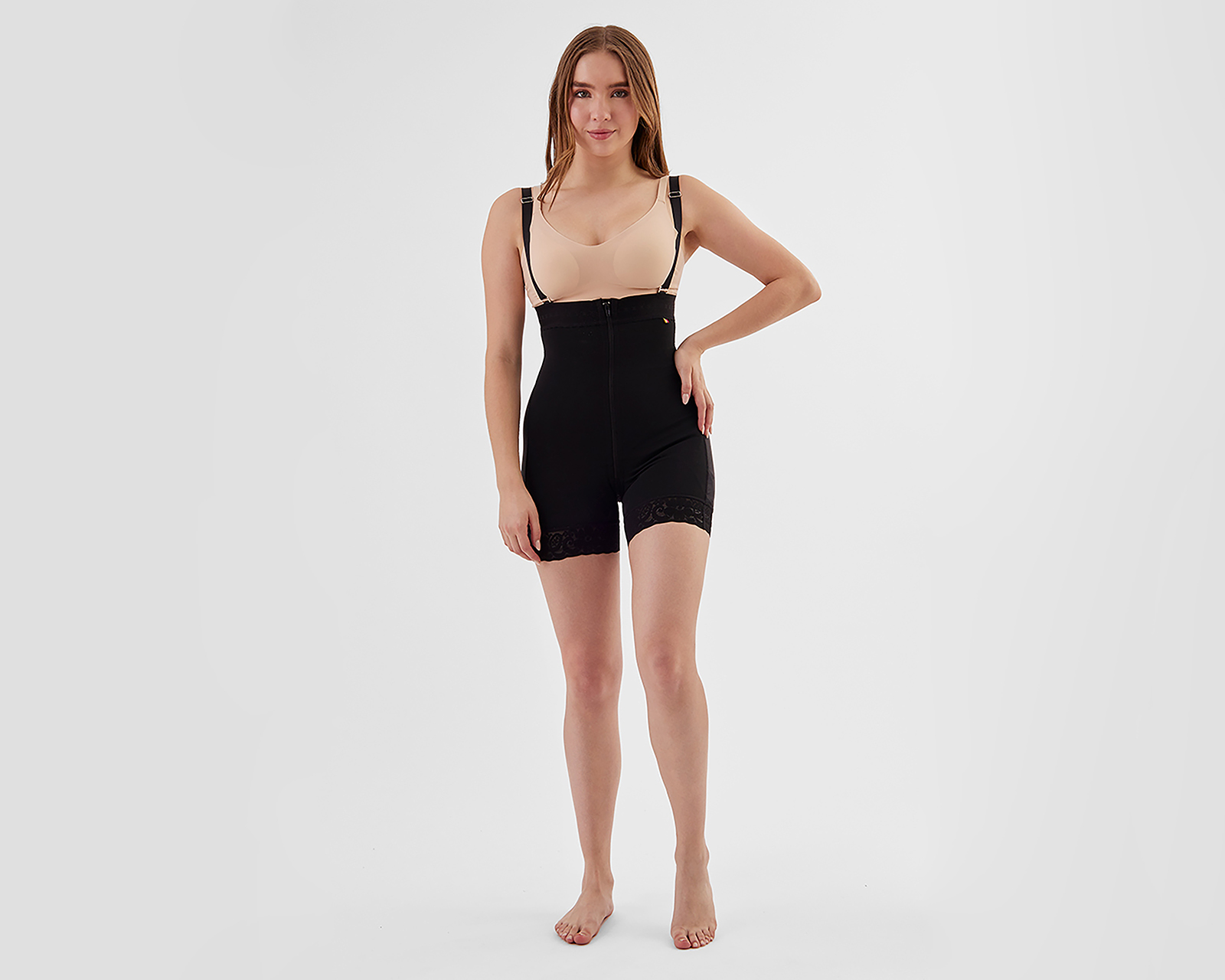 Body Bóxer Lanude con Encaje para Mujer