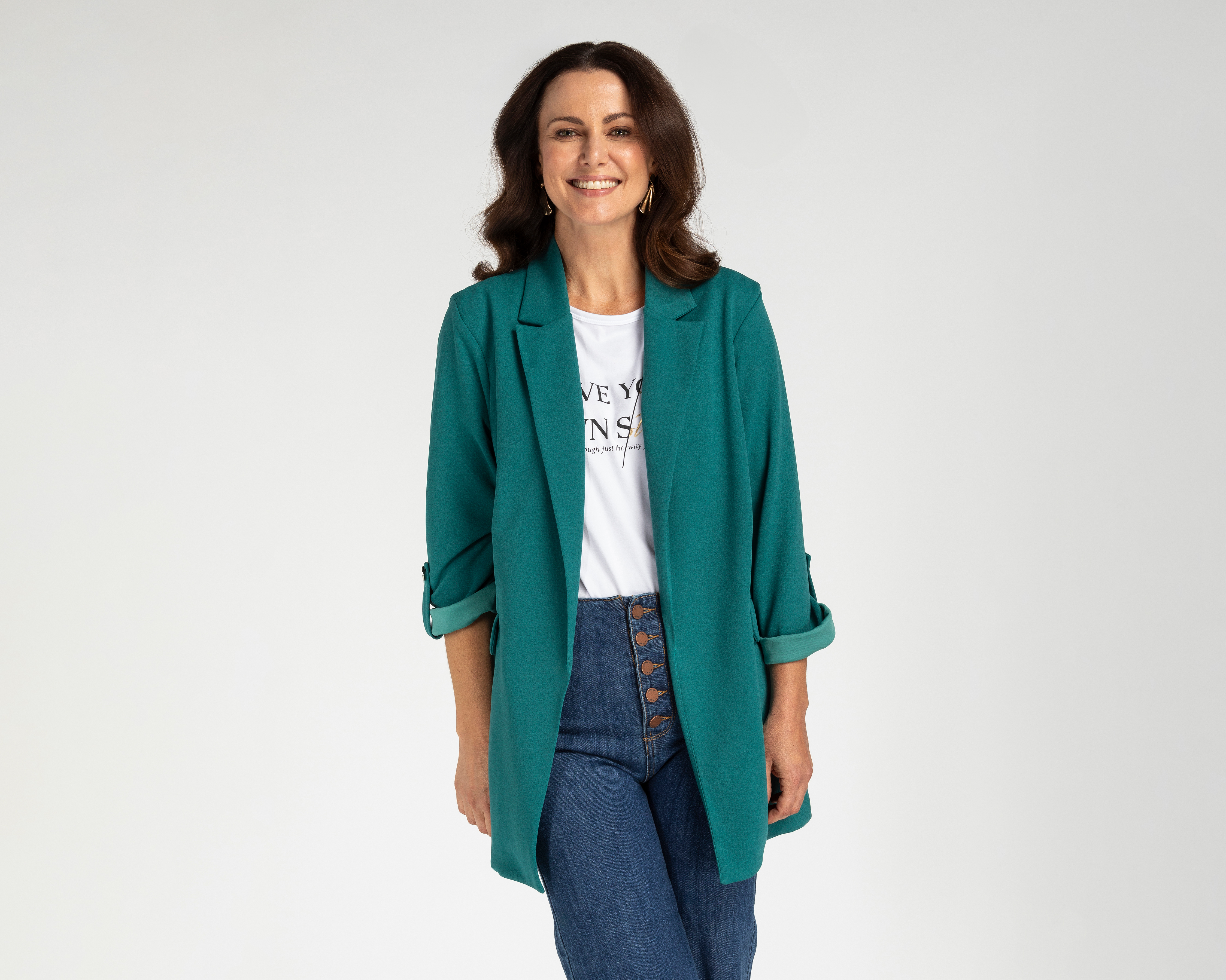 Foto 1 | Foto 1 | Blazer Verde Sahara para Mujer