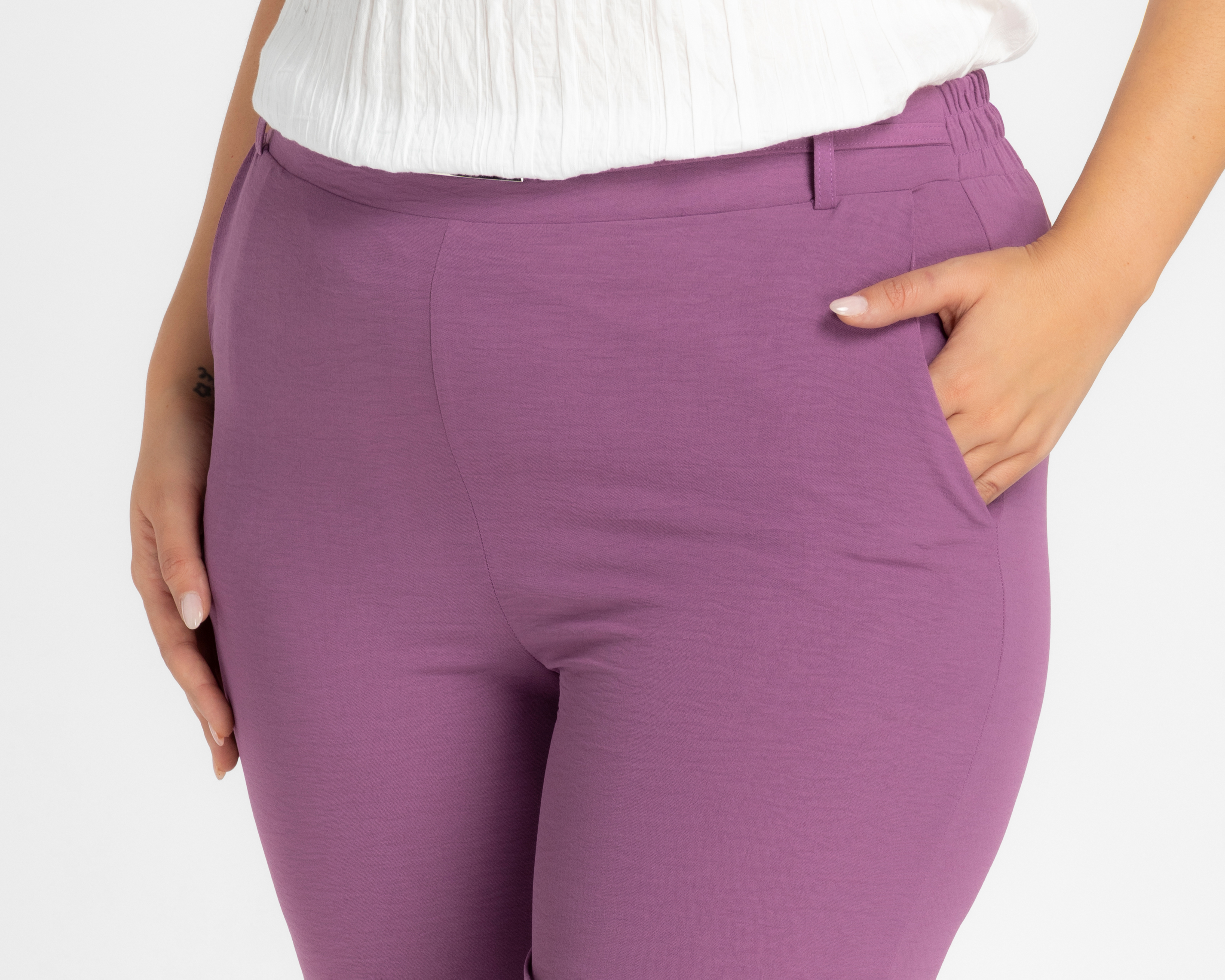 Foto 5 pulgar | Foto 4 | Pantalón de Vestir Sahara Morado para Mujer