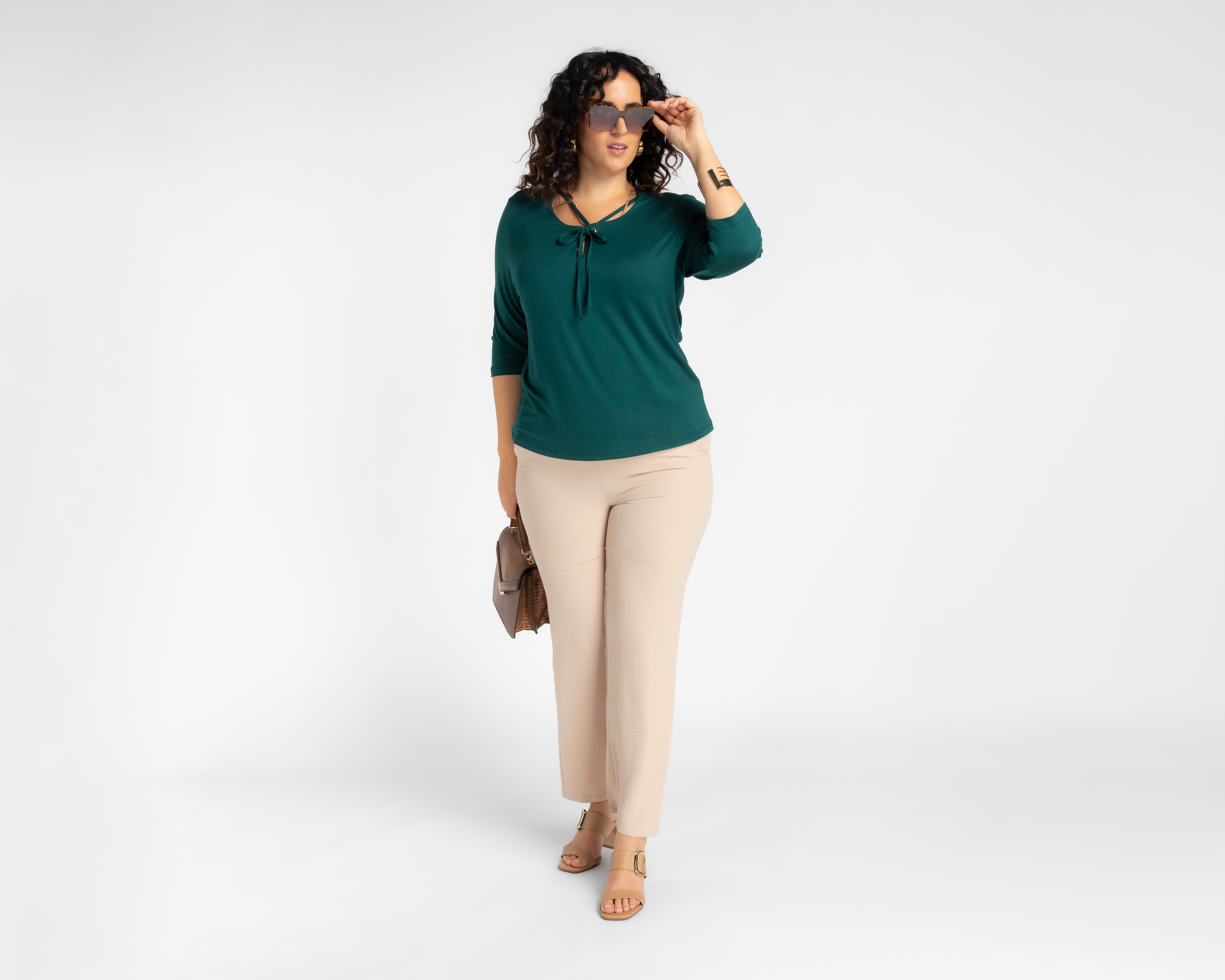 Foto 6 pulgar | Foto 5 | Pantalón de Vestir Sahara Beige para Mujer