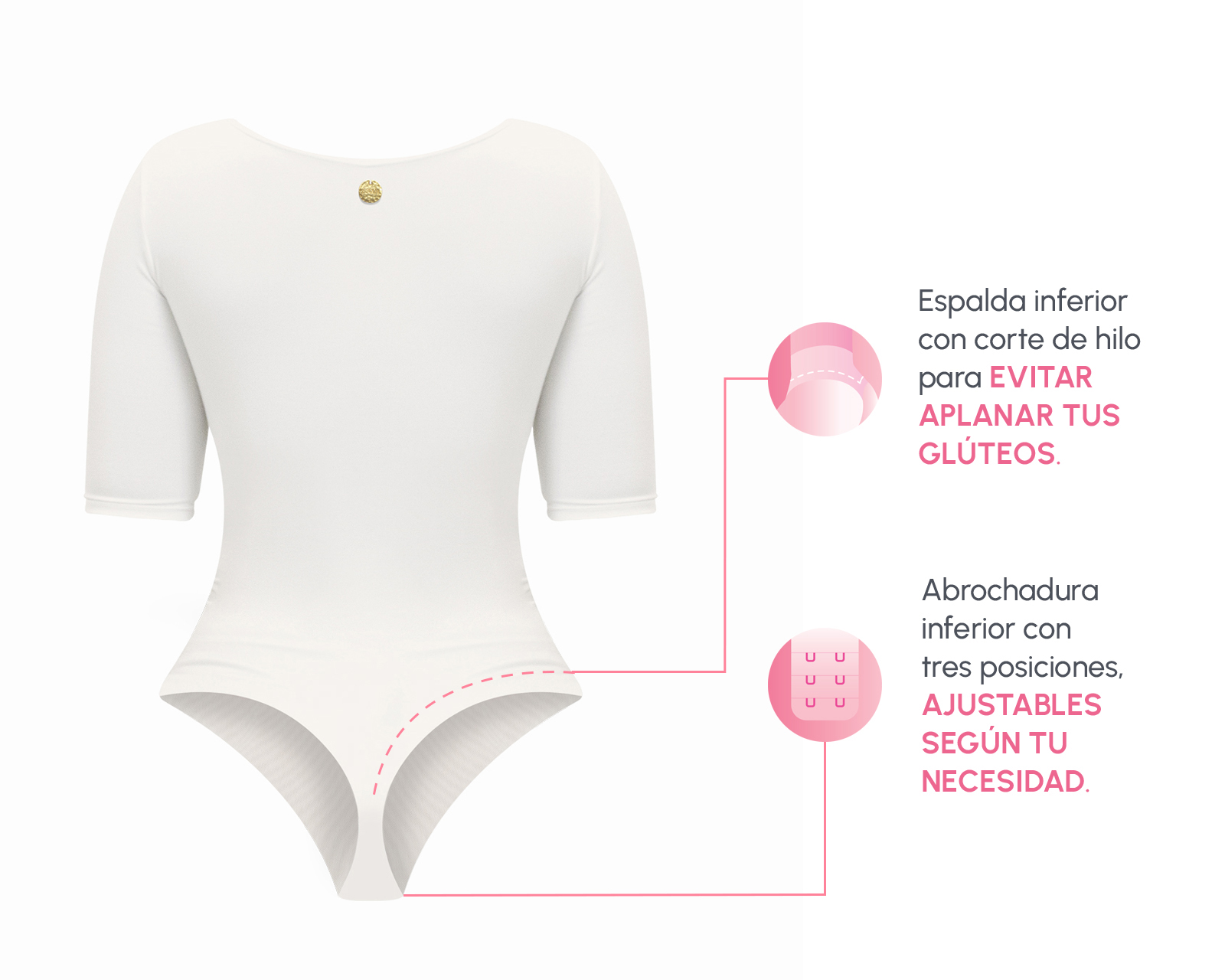 Foto 4 | Foto 4 | Body con Control Bella Confidence Escote Profundo para Mujer