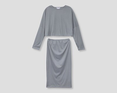 Foto 1 | Foto 1 | Blusa y Falda de Maternidad Mamá Bella Gris