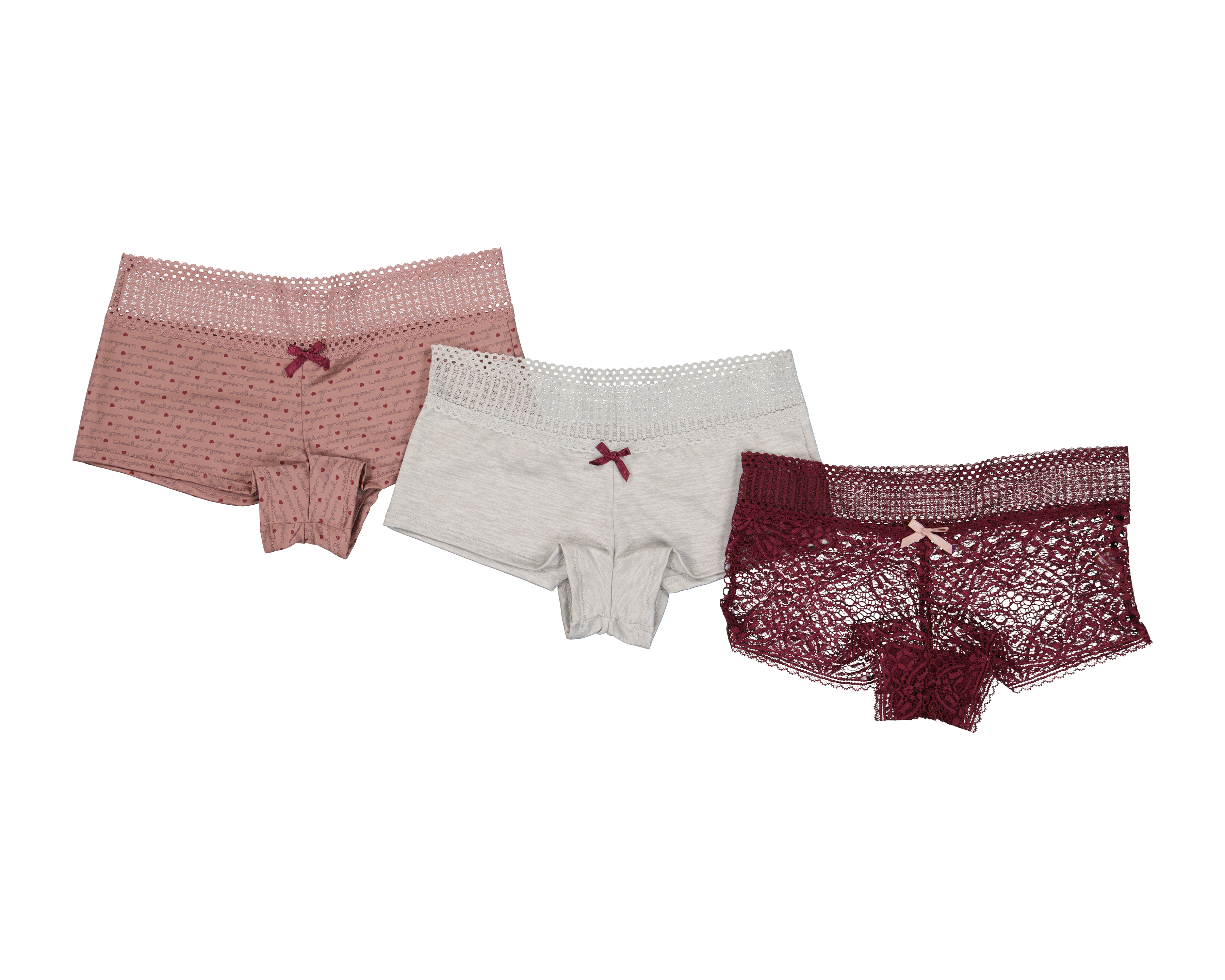 Foto 1 | Foto 1 | Bóxer con Encaje Eva Tu Estilo Íntimo para Mujer 3 Piezas