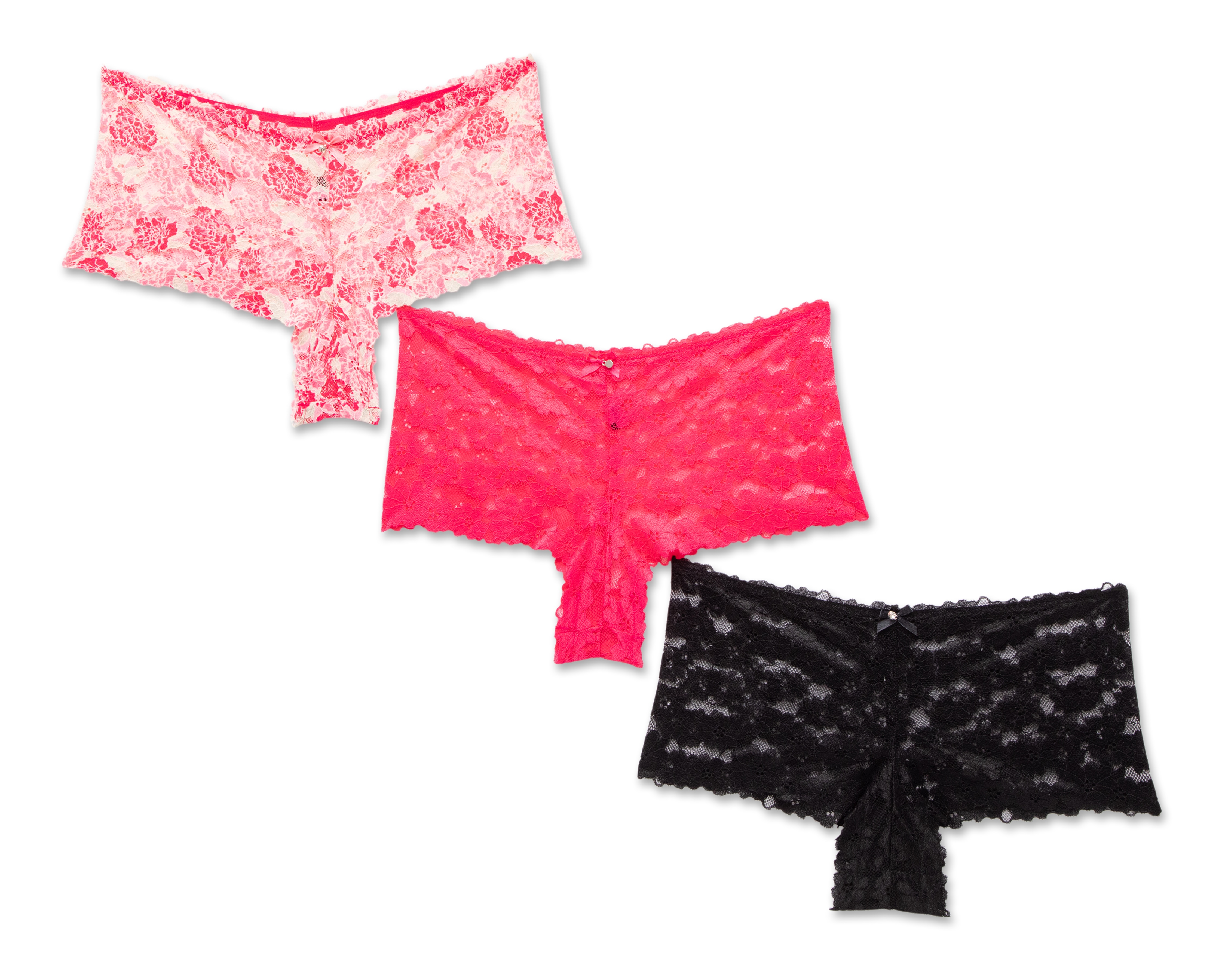 Bóxer de Encaje Bebe para Mujer 3 Piezas