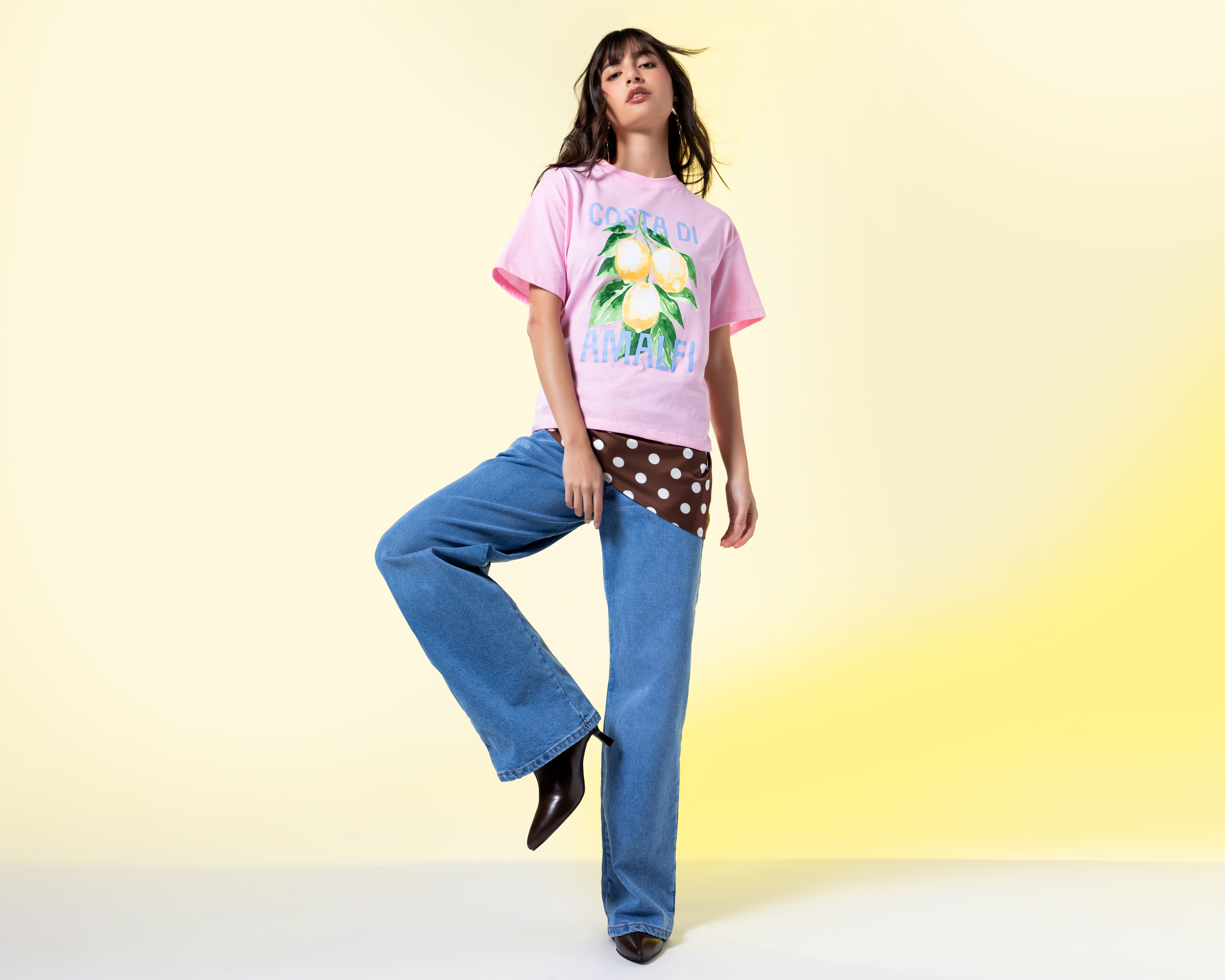 Jeans Wide Leg Strona para Mujer