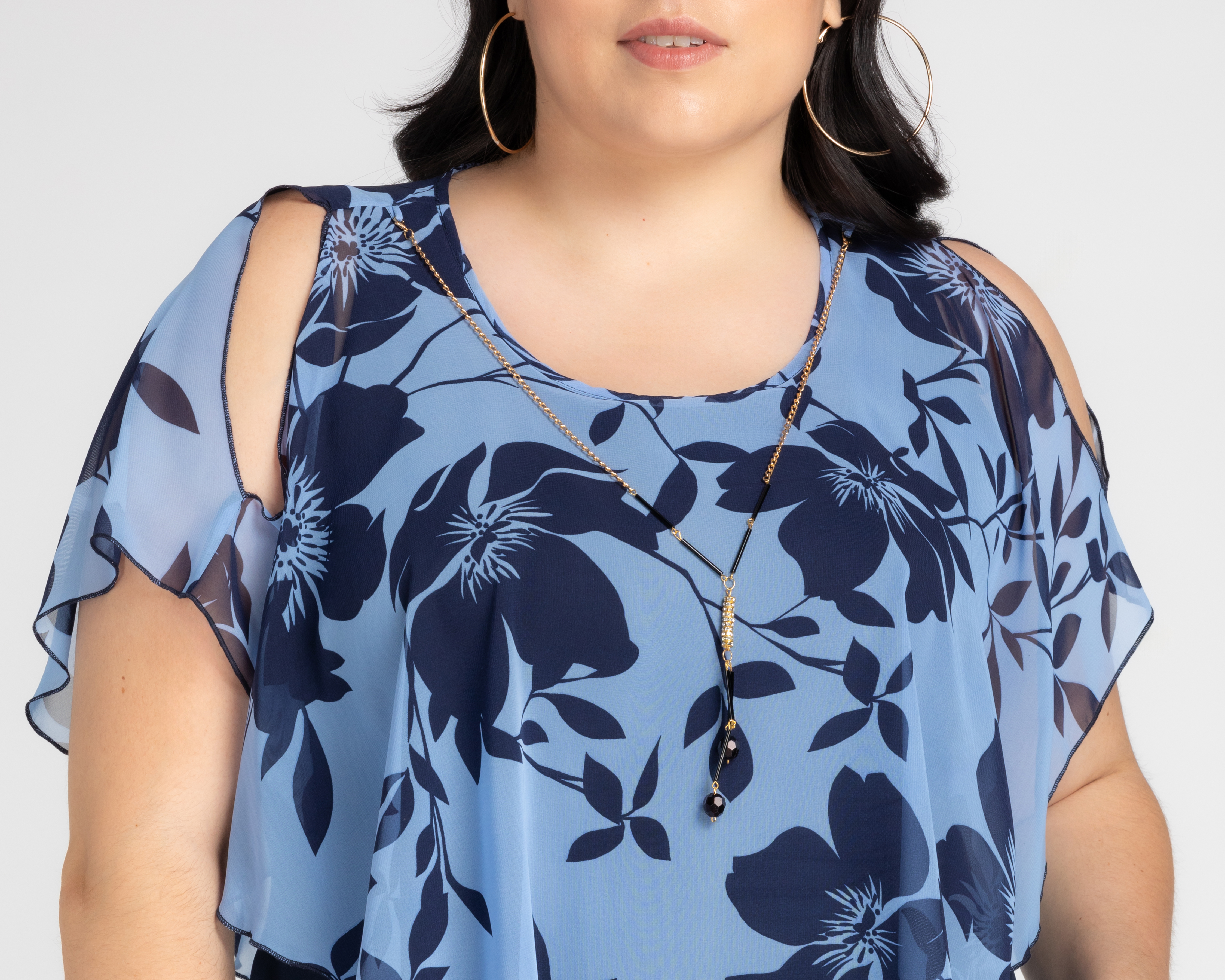 Foto 5 pulgar | Foto 4 | Blusa Lady Sun Estampado Floral con Collar