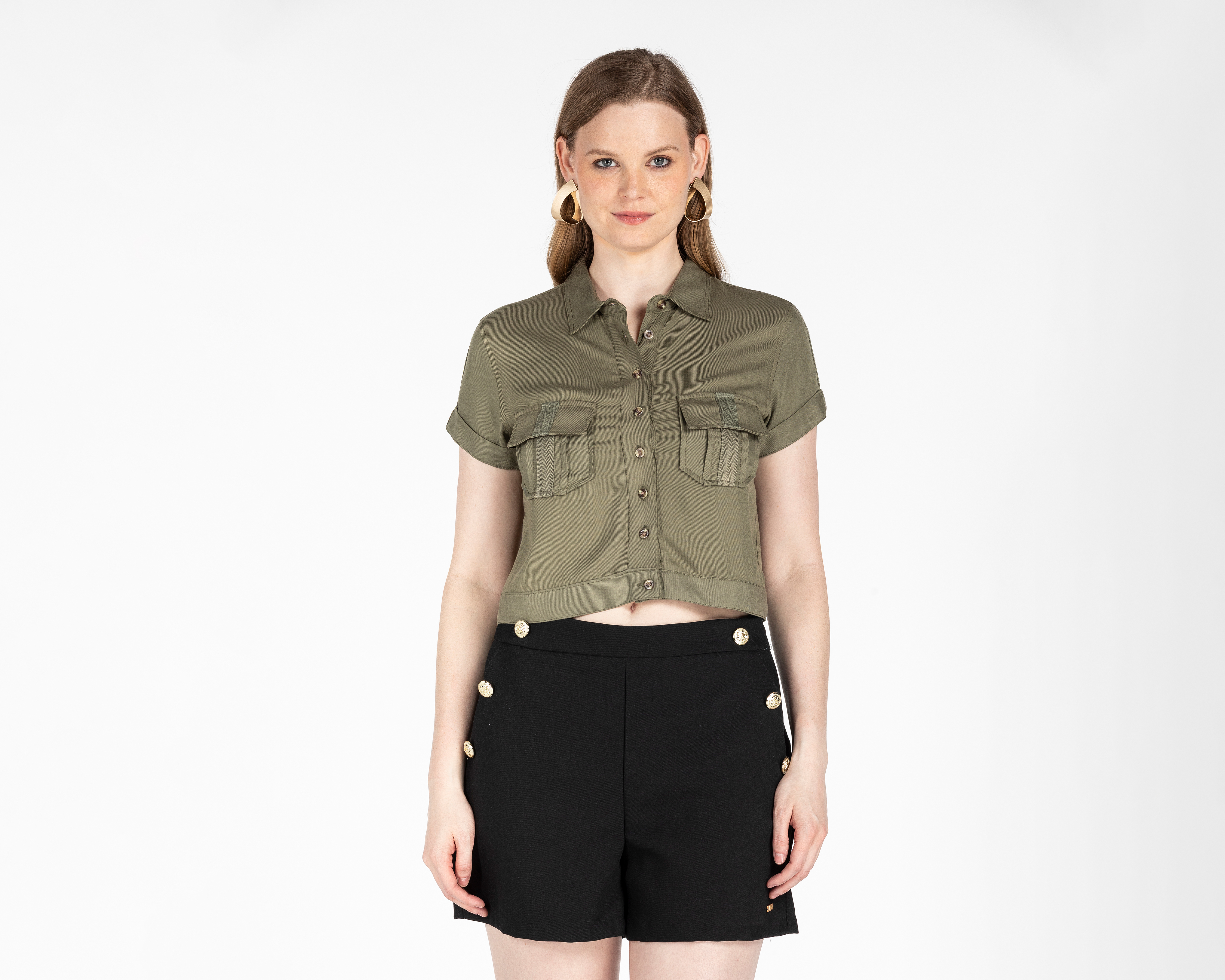 Foto 2 pulgar | Foto 1 | Blusa Jennifer Lopez Manga Corta Juvenil