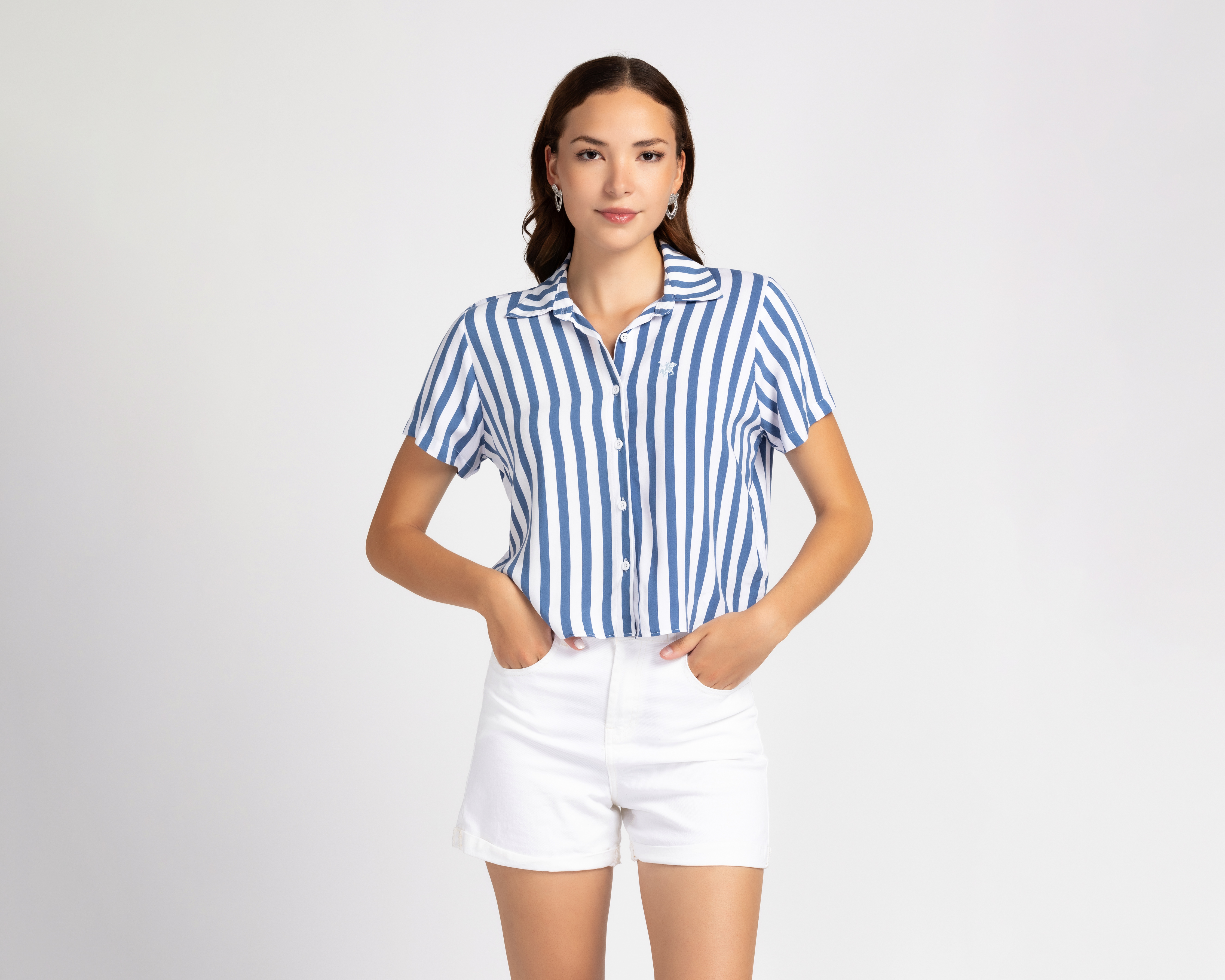 Foto 2 pulgar | Foto 1 | Blusa York Team Polo Club Manga Corta para Mujer