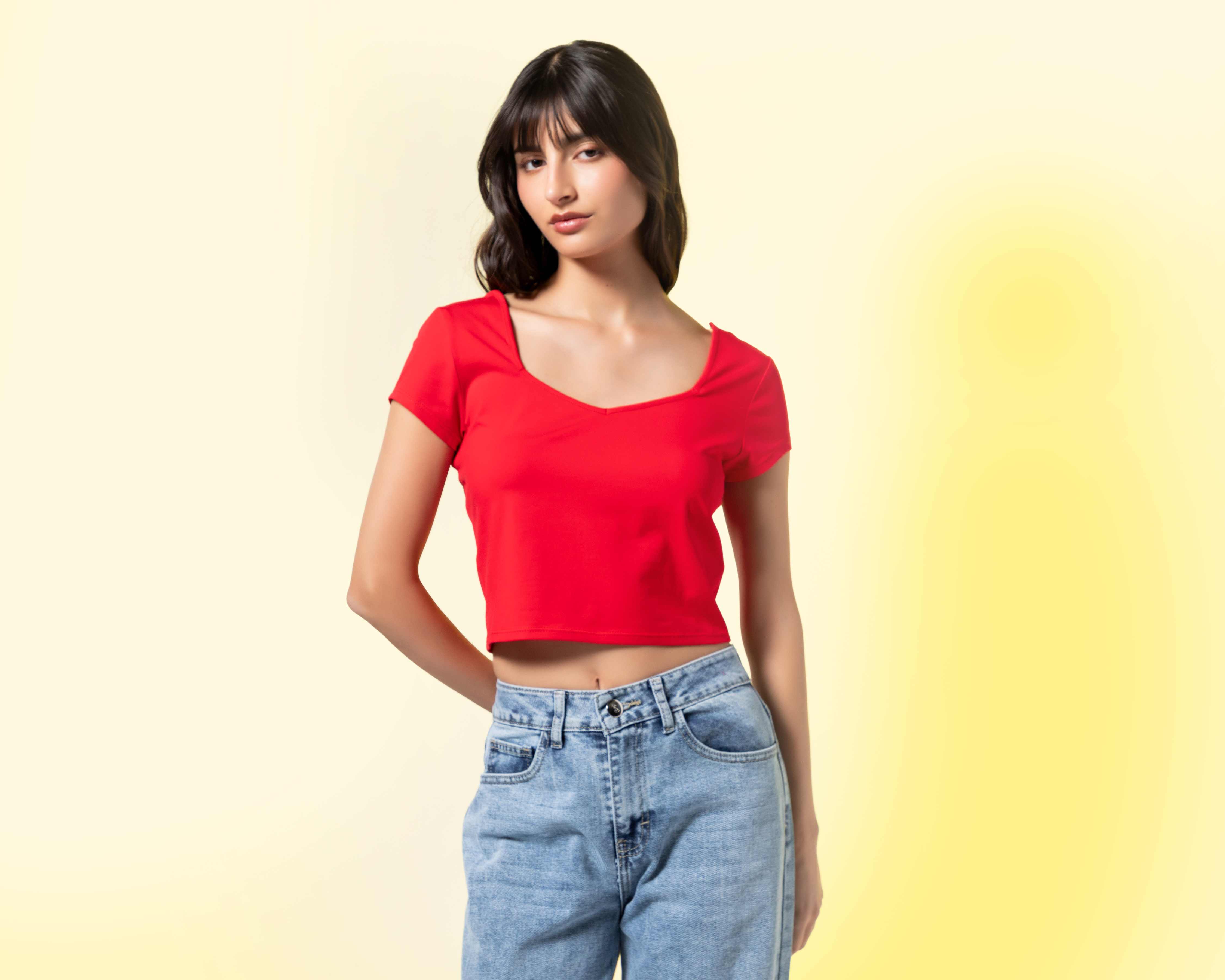 Foto 2 | Foto 2 | Playera Roja Strona para Mujer