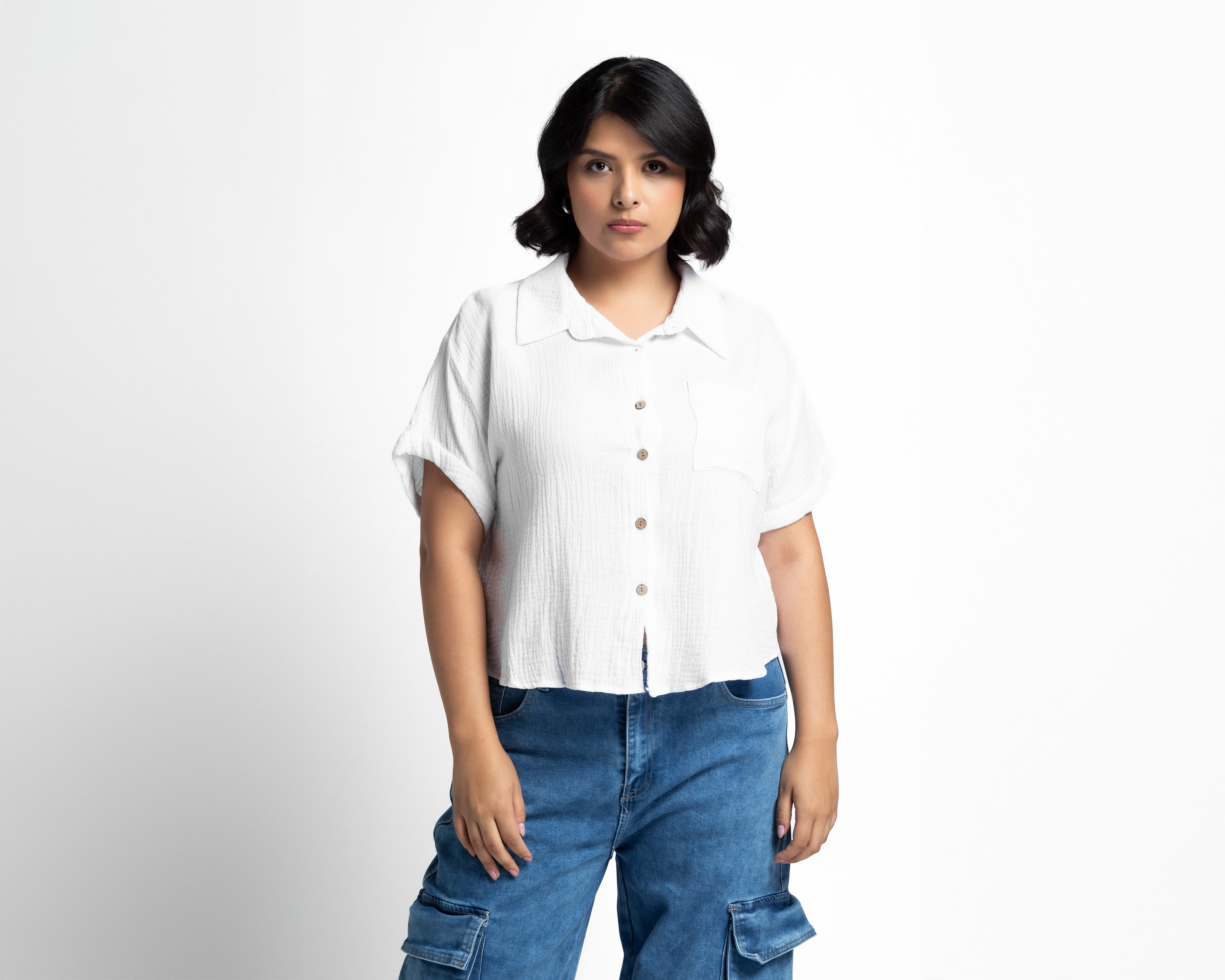 Blusa Refill Manga Corta para Mujer