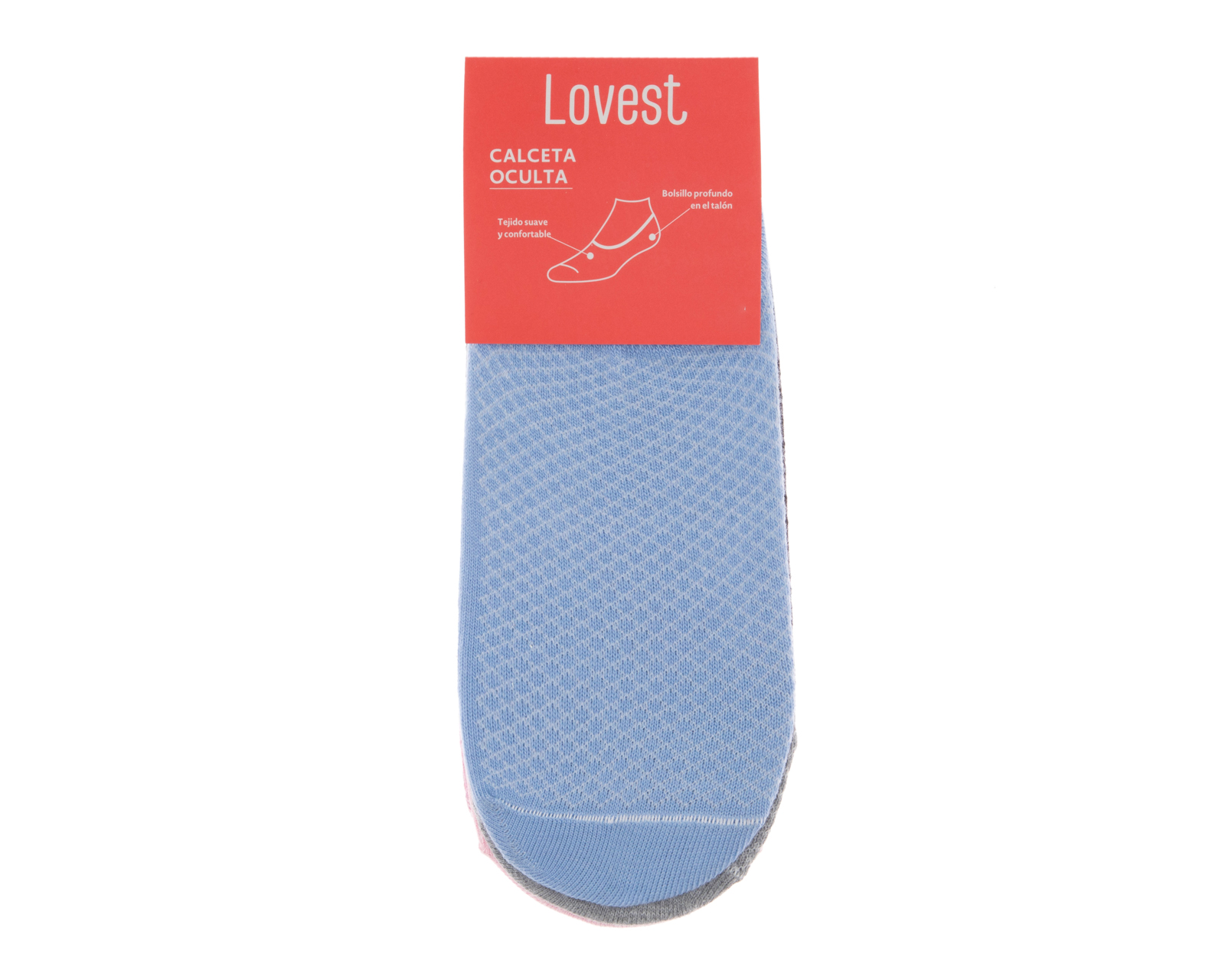 Foto 4 pulgar | Foto 3 | Calcetas Invisibles Lovest para Mujer 6 Pares