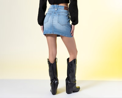 Foto 3 | Foto 3 | Falda de Mezclilla Strona Azul para Mujer