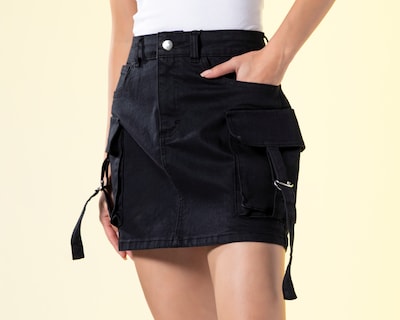 Foto 4 | Foto 4 | Falda Corta Strona con Bolsas para Mujer