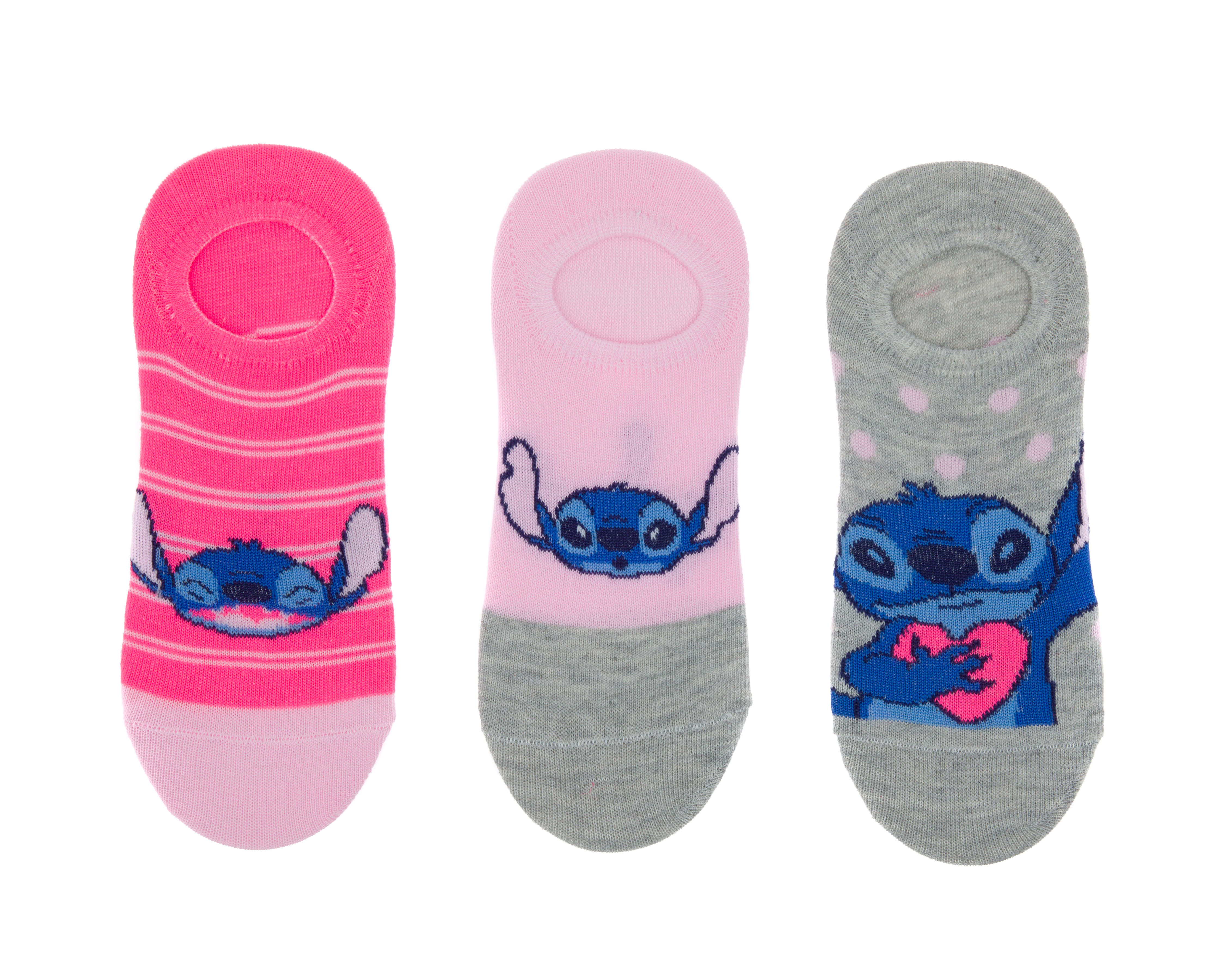 Foto 2 pulgar | Foto 1 | Calcetas Invisibles Disney Lilo & Stitch para Mujer 3 Pares