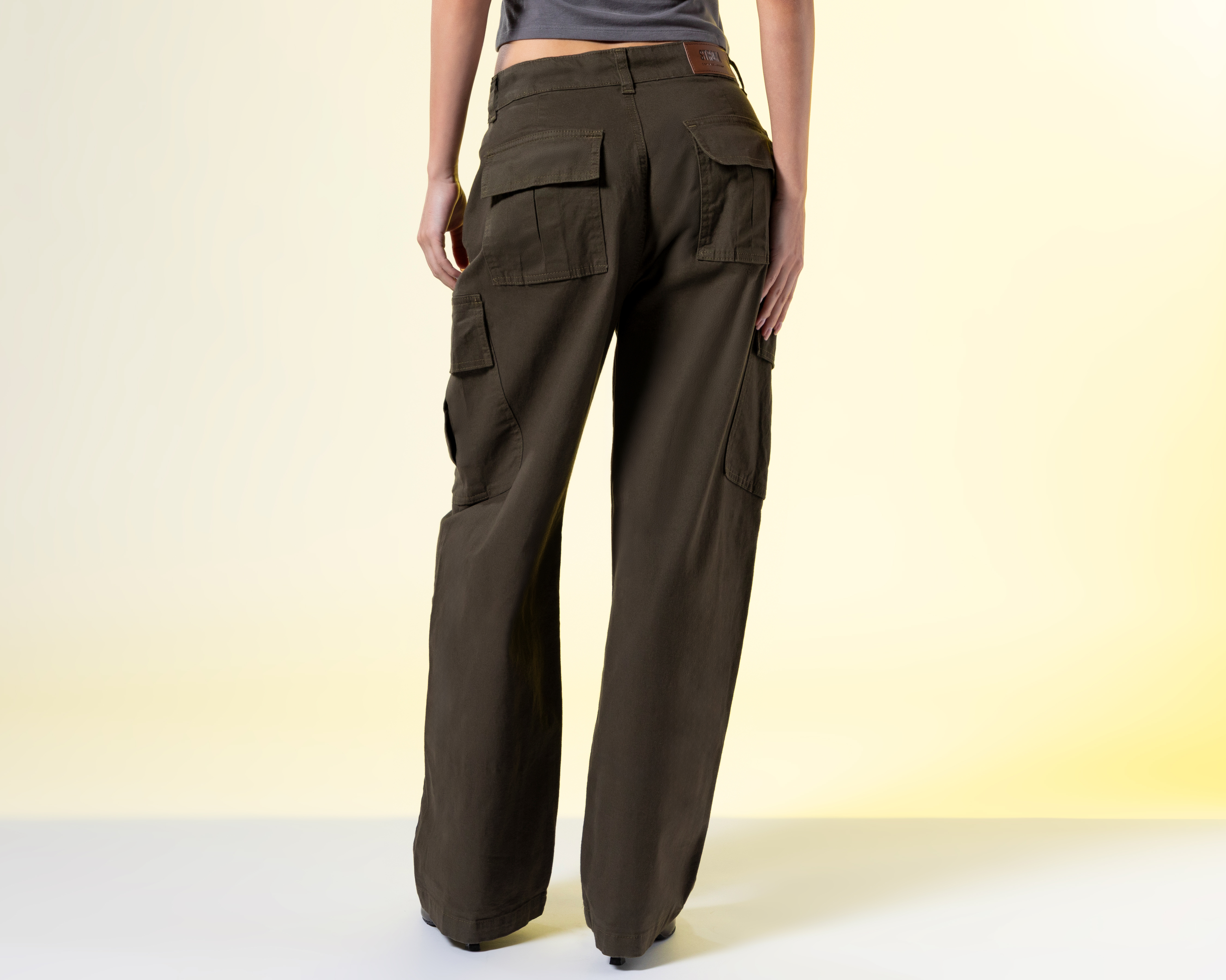 Foto 4 pulgar | Foto 3 | Pantalón de Gabardina Strona para Mujer