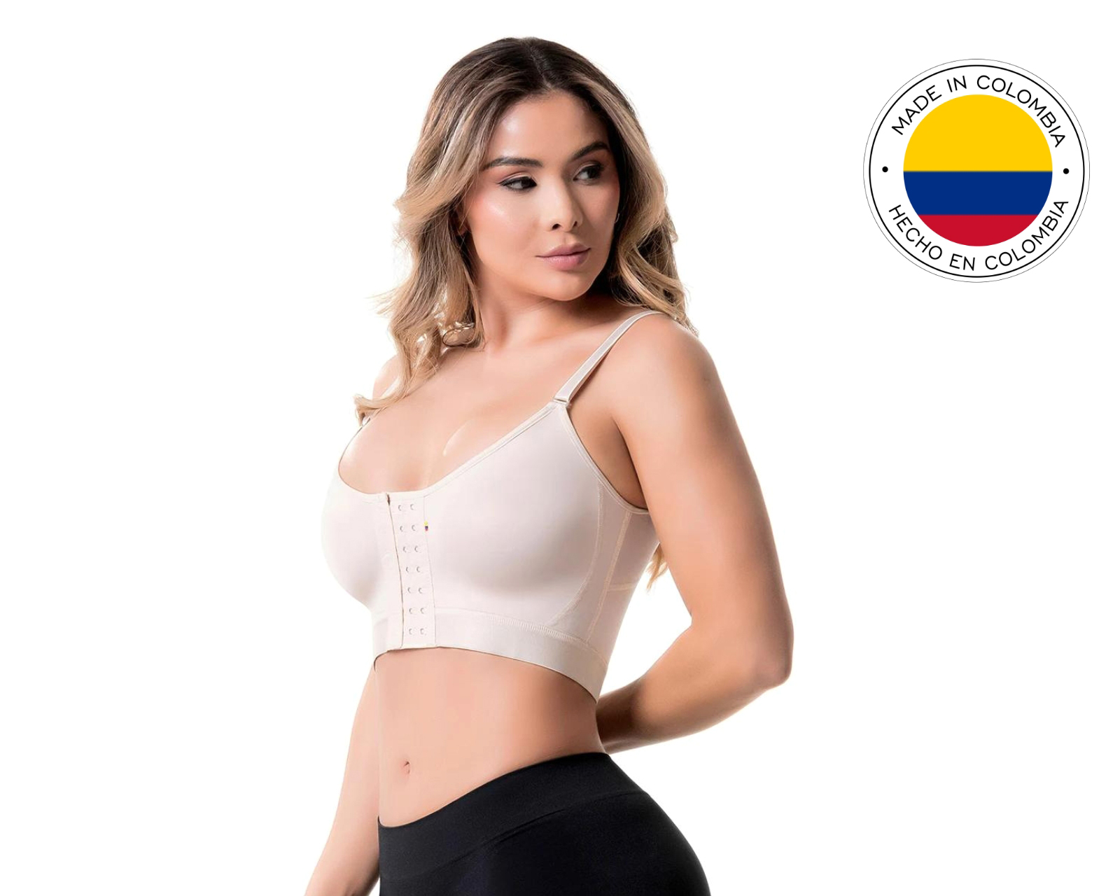 Foto 3 pulgar | Foto 2 | Brasier Postquirúrgico Compresión Media con Corrector de Postura