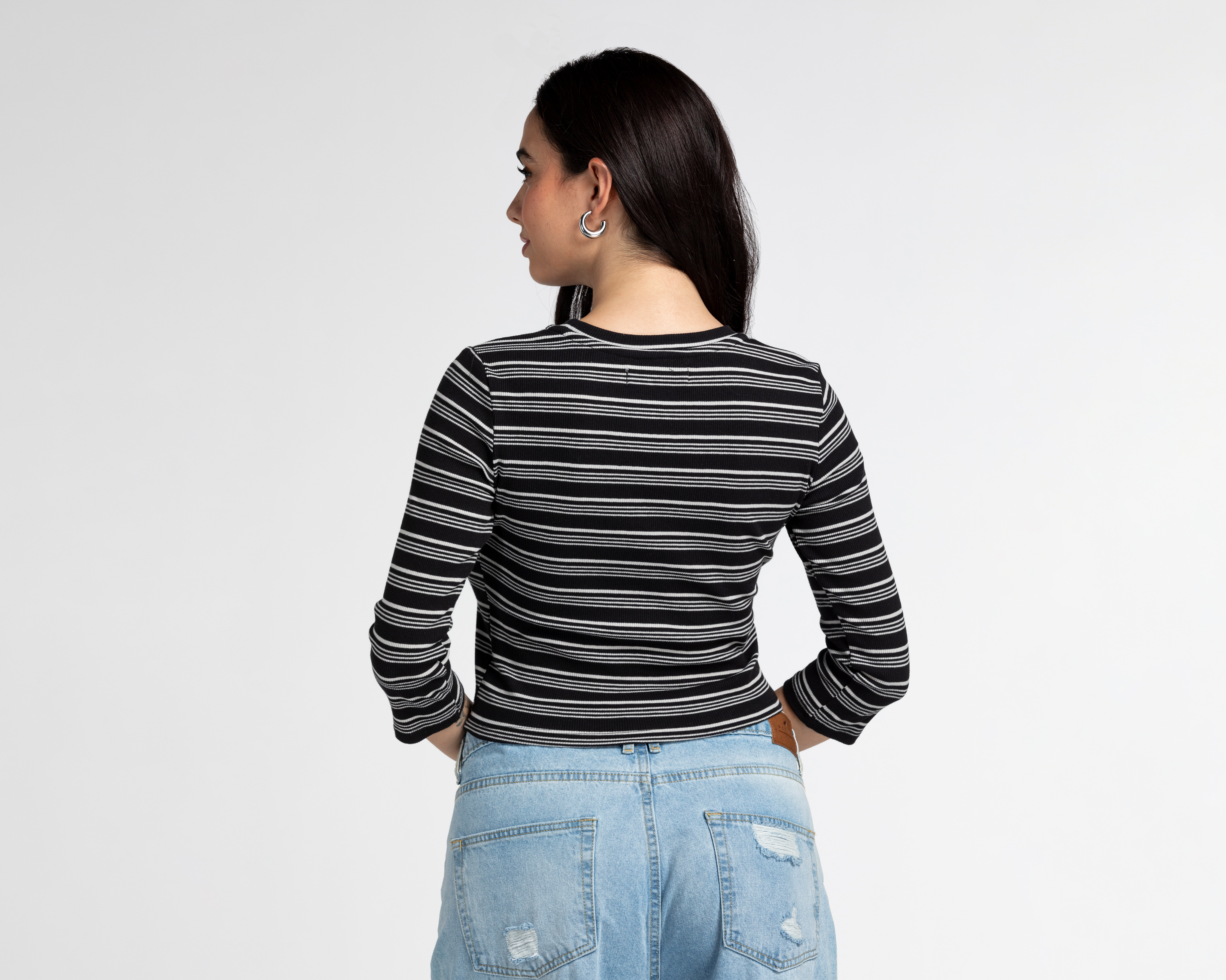 Foto 4 pulgar | Foto 3 | Blusa Refill a Rayas para Mujer
