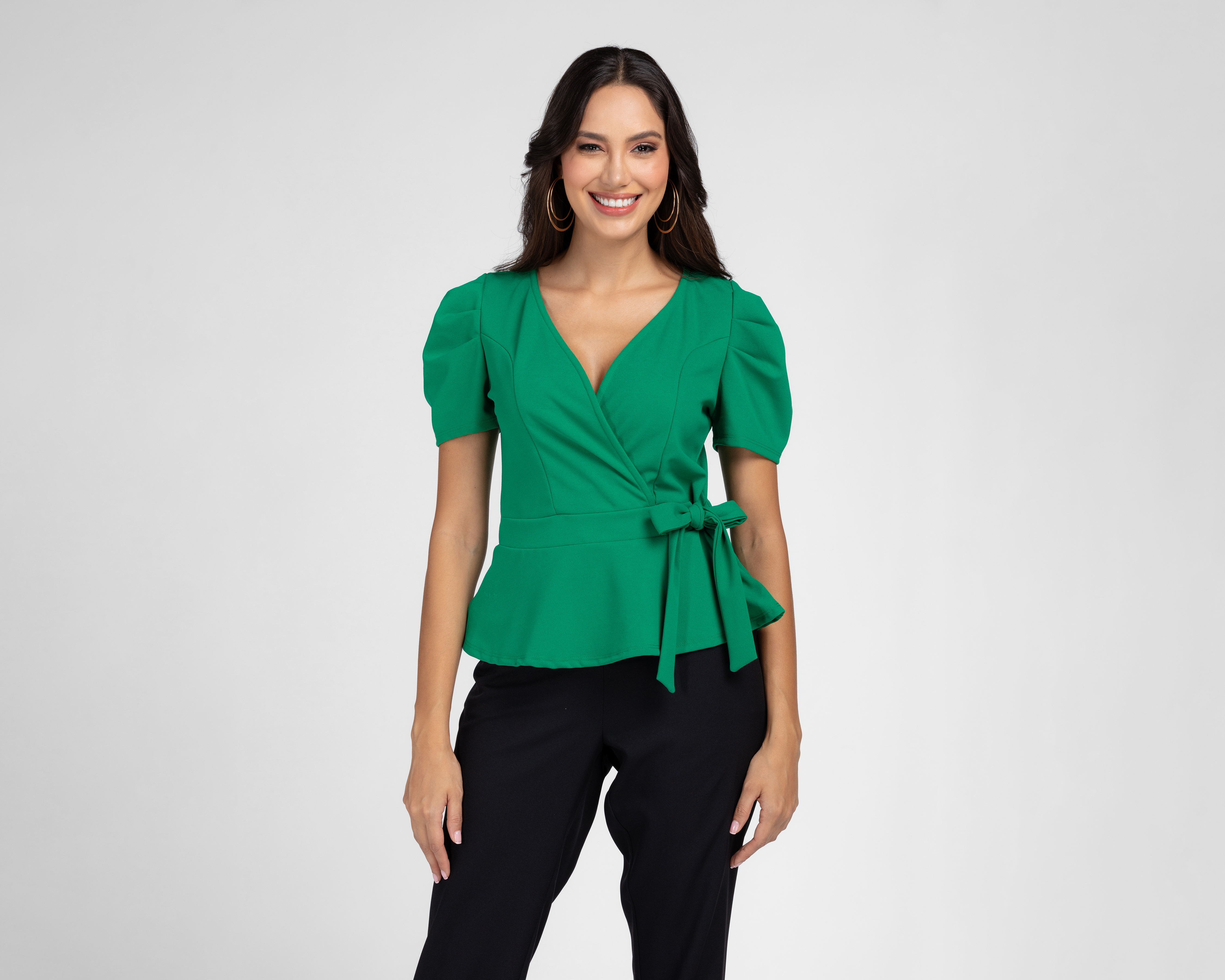 Foto 2 pulgar | Foto 1 | Blusa Sahara Manga Corta para Mujer
