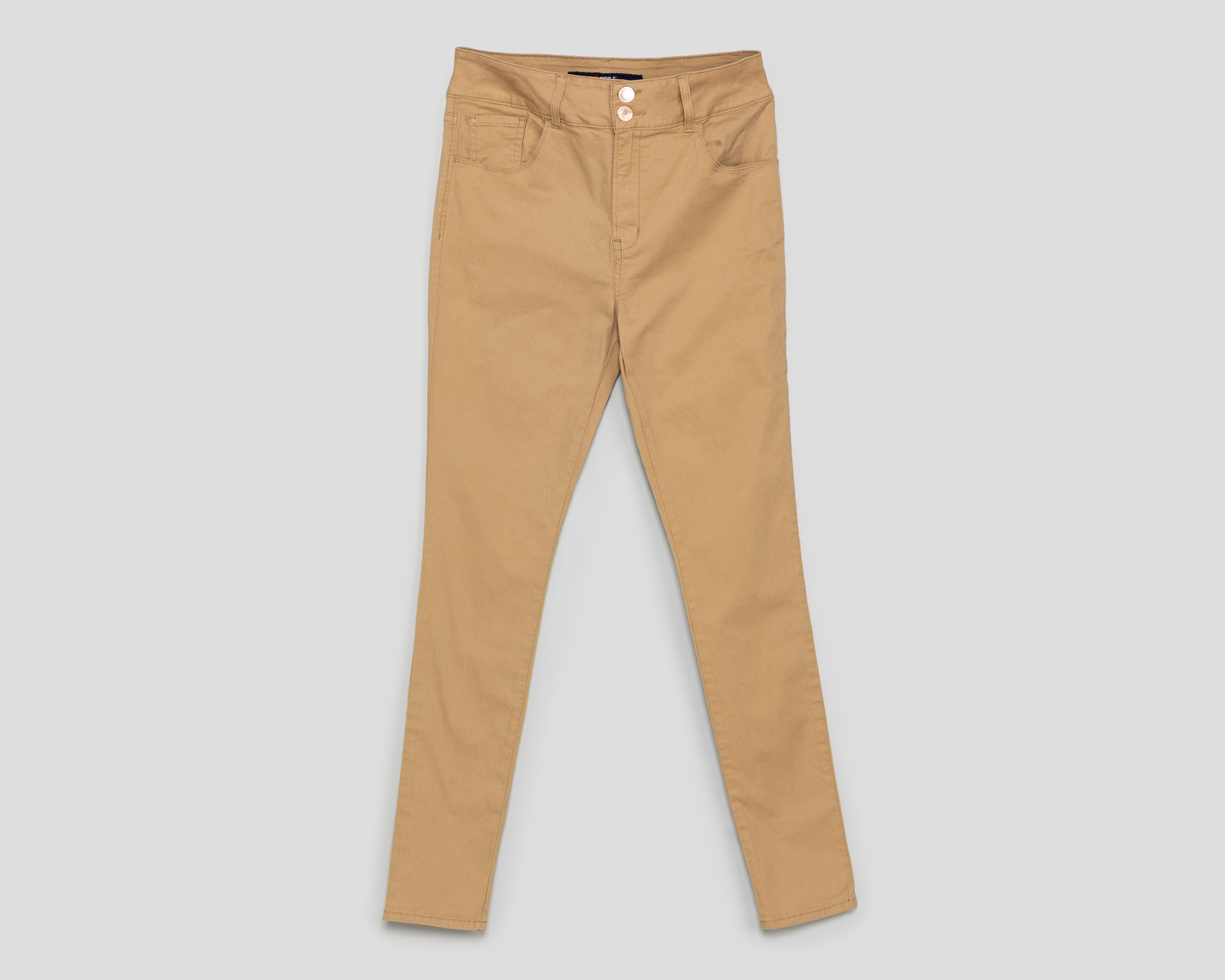 Foto 2 pulgar | Foto 1 | Pantalón Chino Oggi Caqui para Mujer
