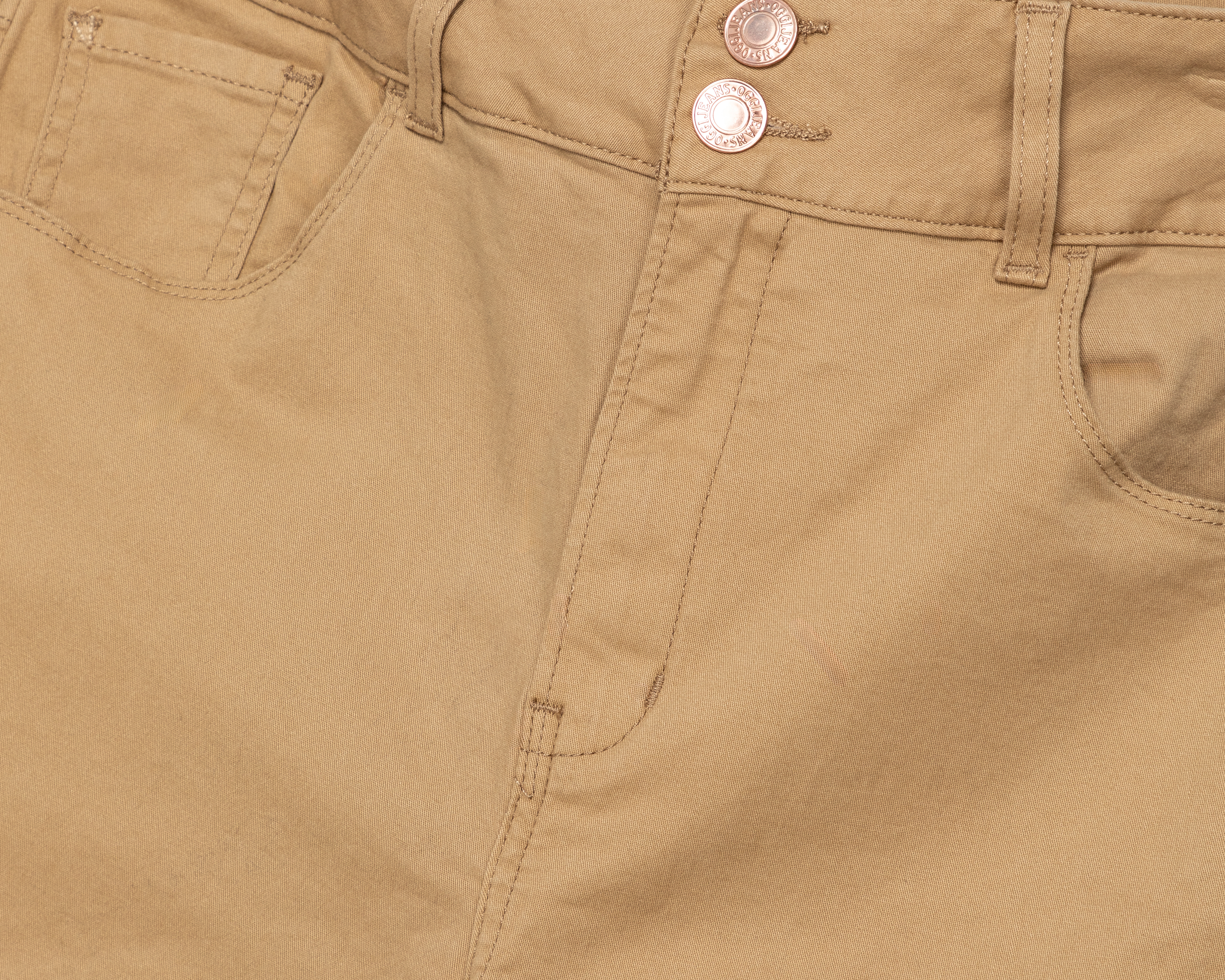 Foto 4 pulgar | Foto 3 | Pantalón Chino Oggi Caqui para Mujer