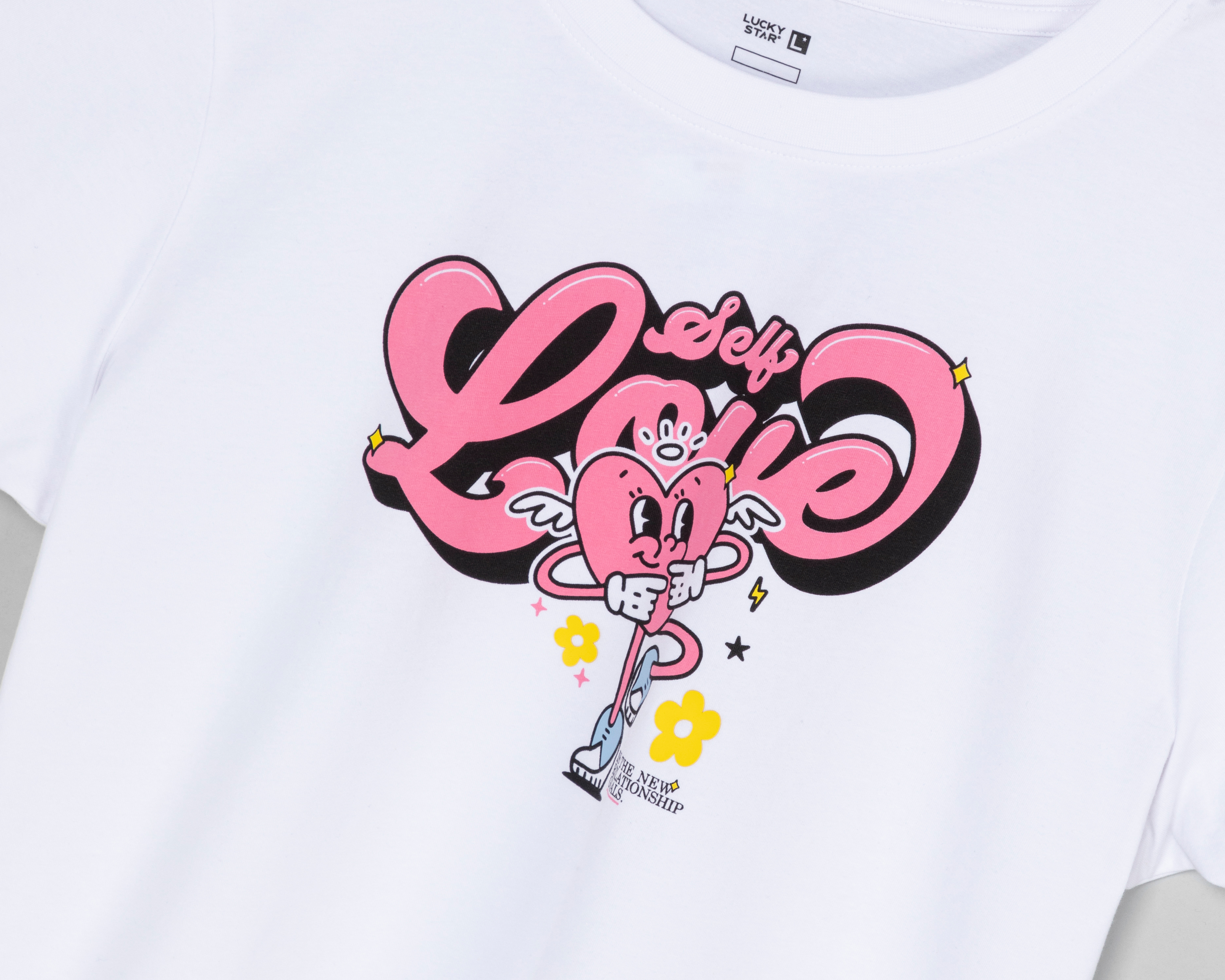 Foto 4 pulgar | Foto 3 | Playera Lucky Star Manga Corta con Estampado