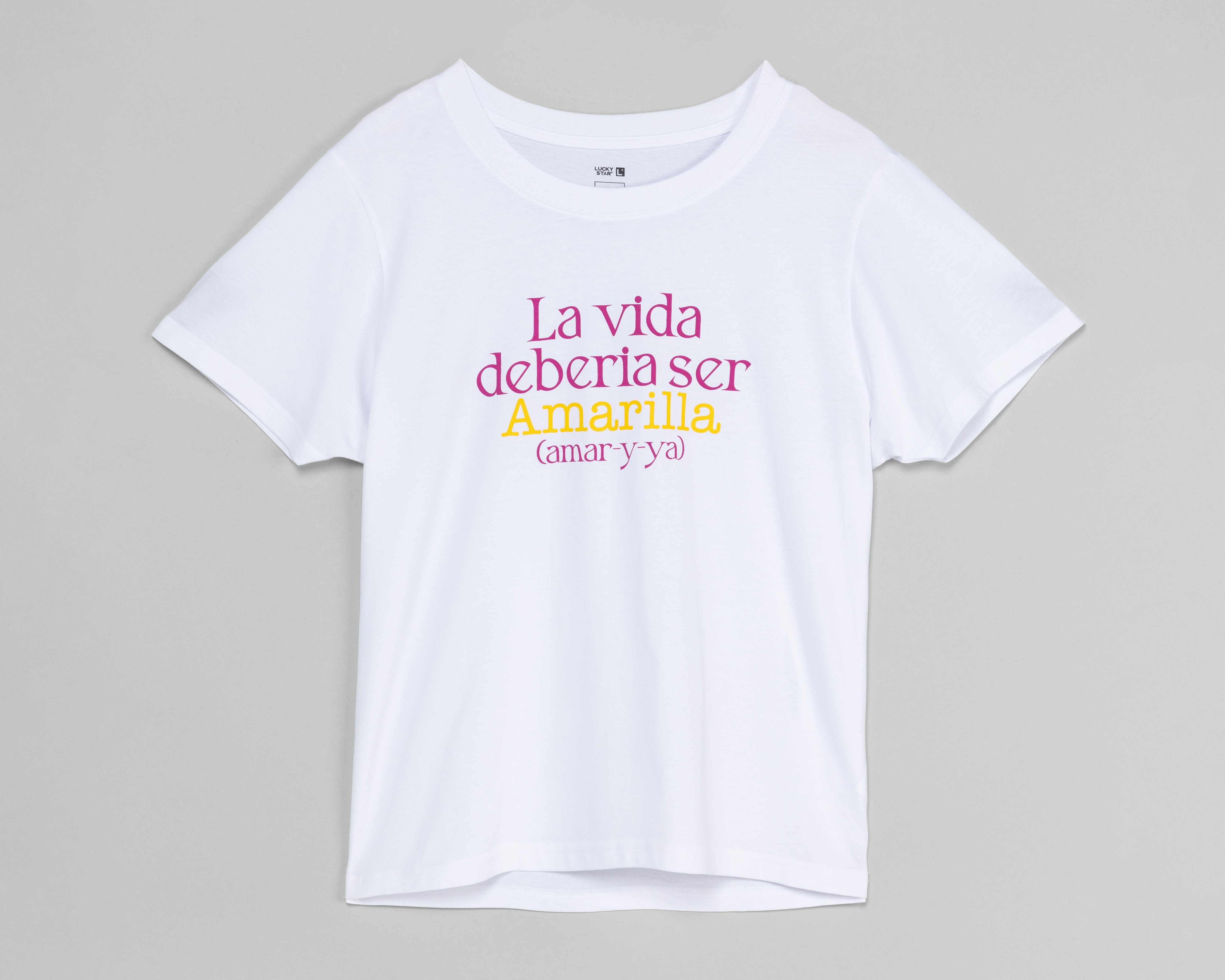 Playera Lucky Star Manga Corta con Estampado