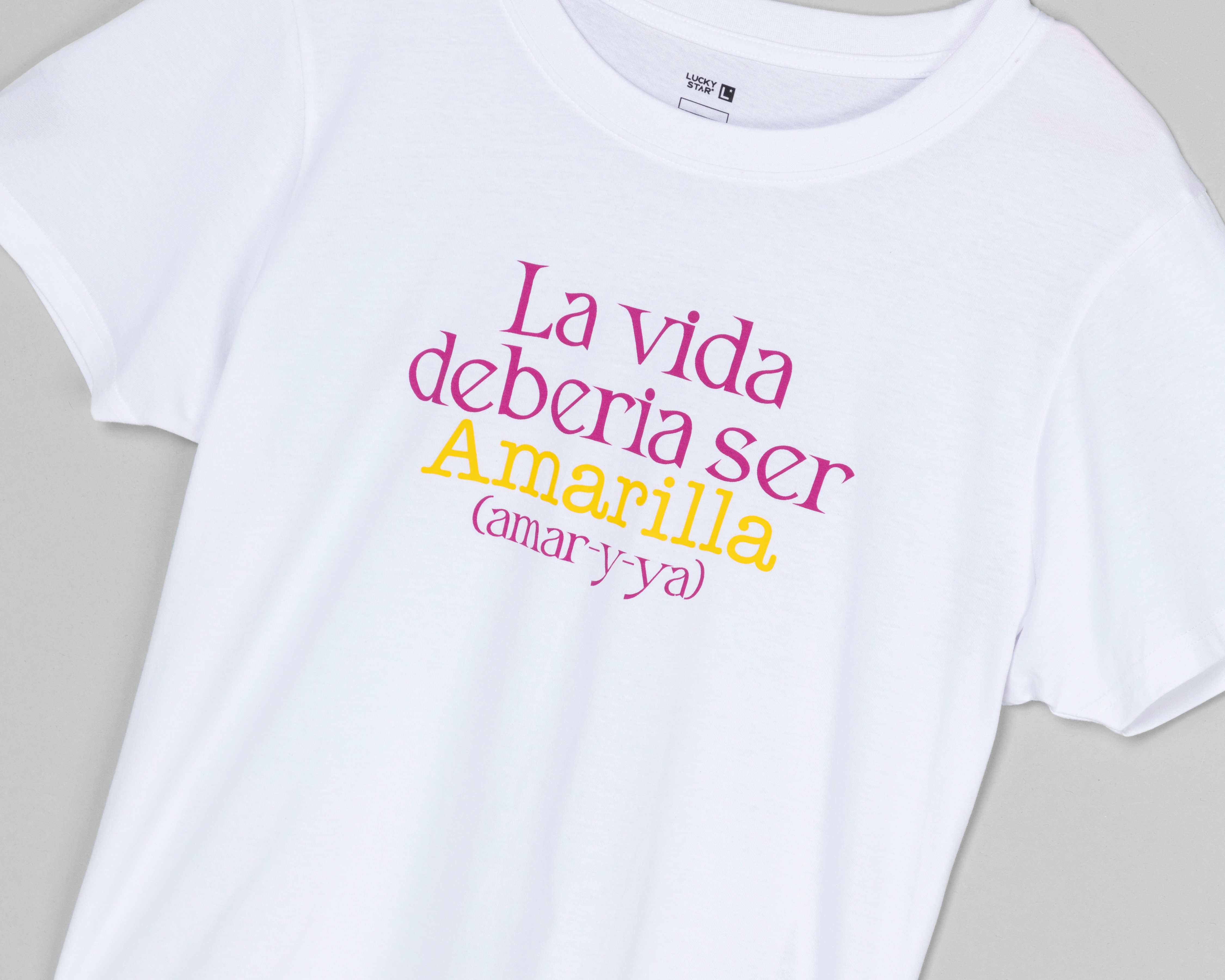 Foto 4 pulgar | Foto 3 | Playera Lucky Star Manga Corta con Estampado