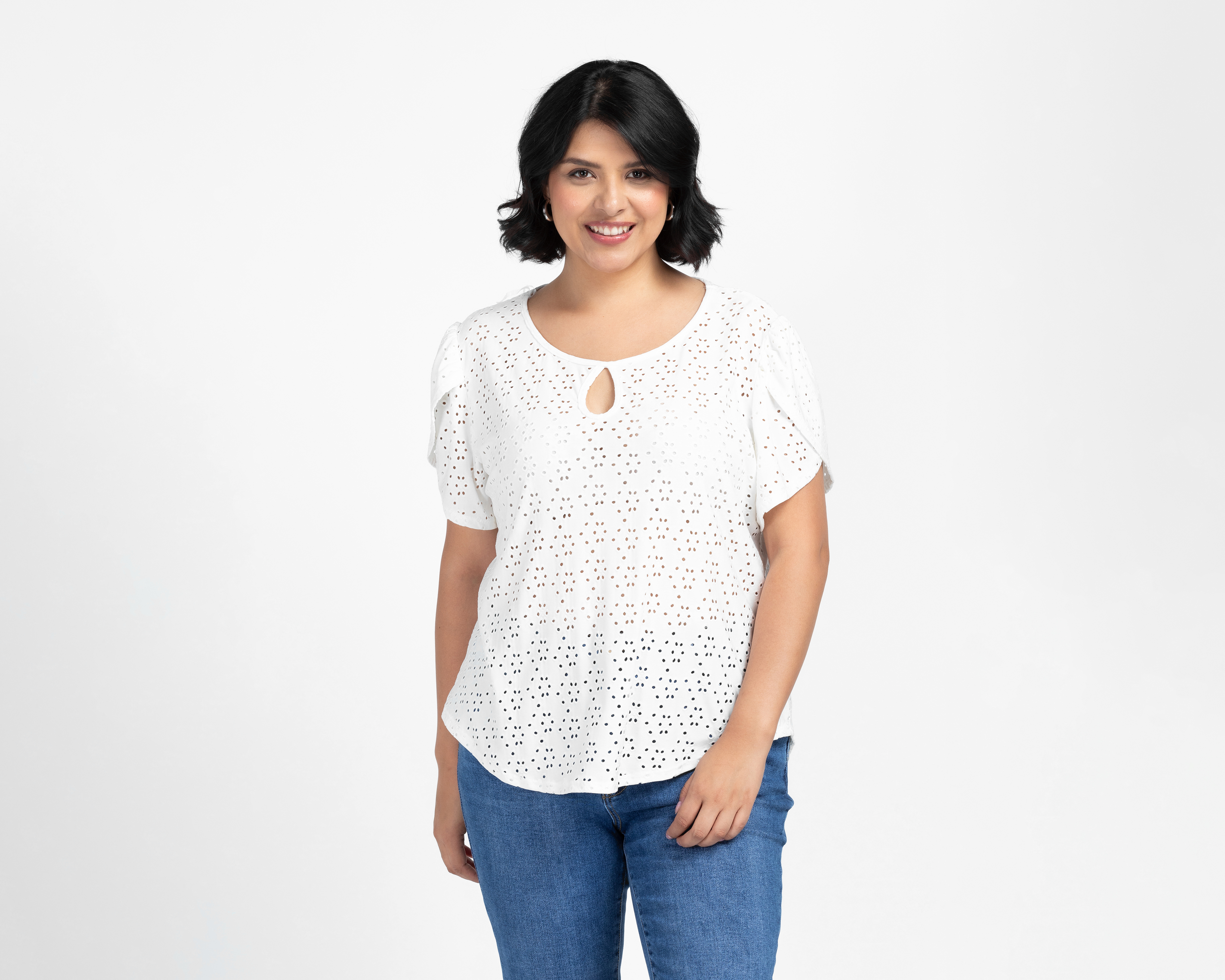 Foto 2 pulgar | Foto 1 | Blusa Manga Corta Lady Sun para Mujer