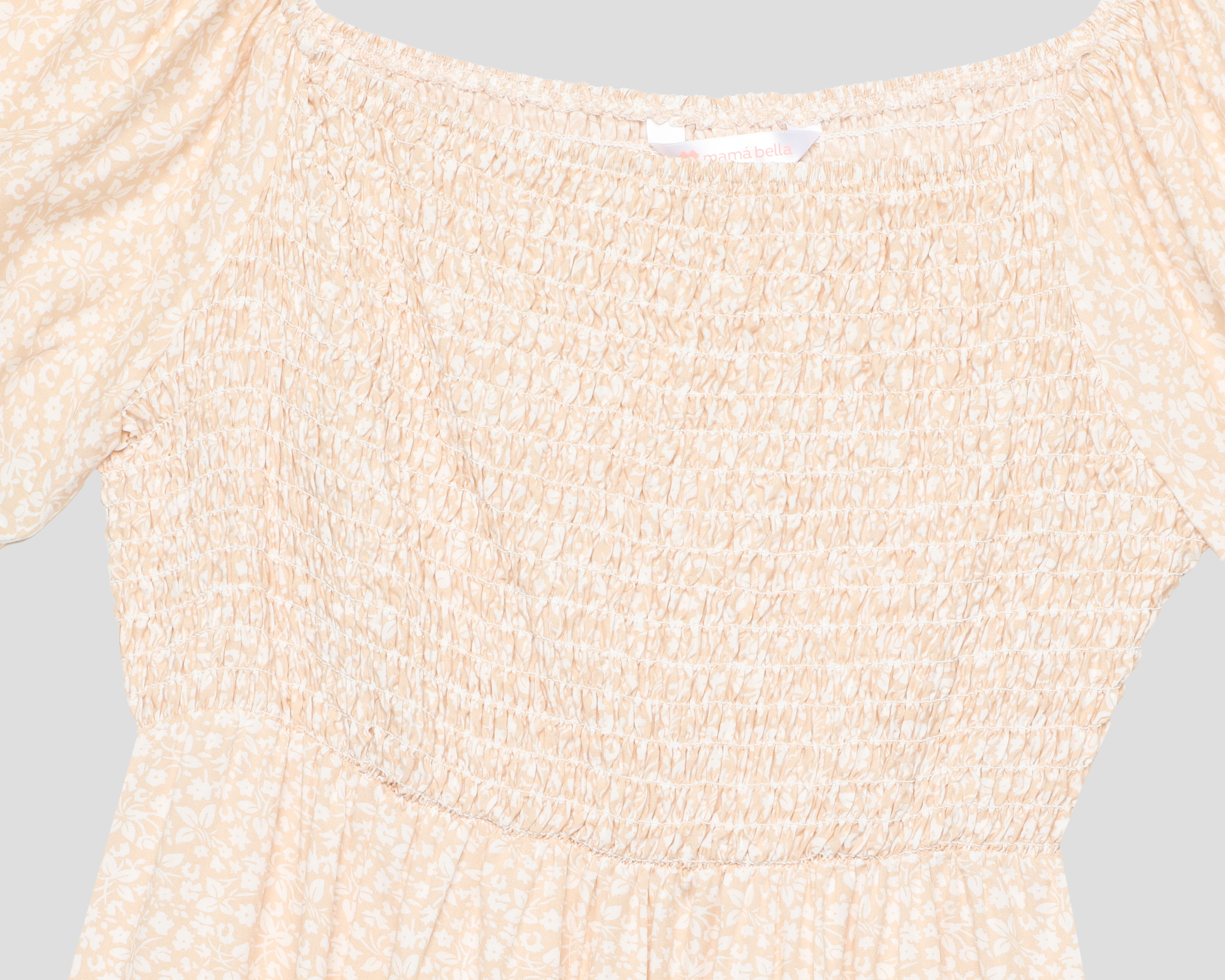 Foto 4 pulgar | Foto 3 | Vestido de Maternidad Beige Mamá Bella