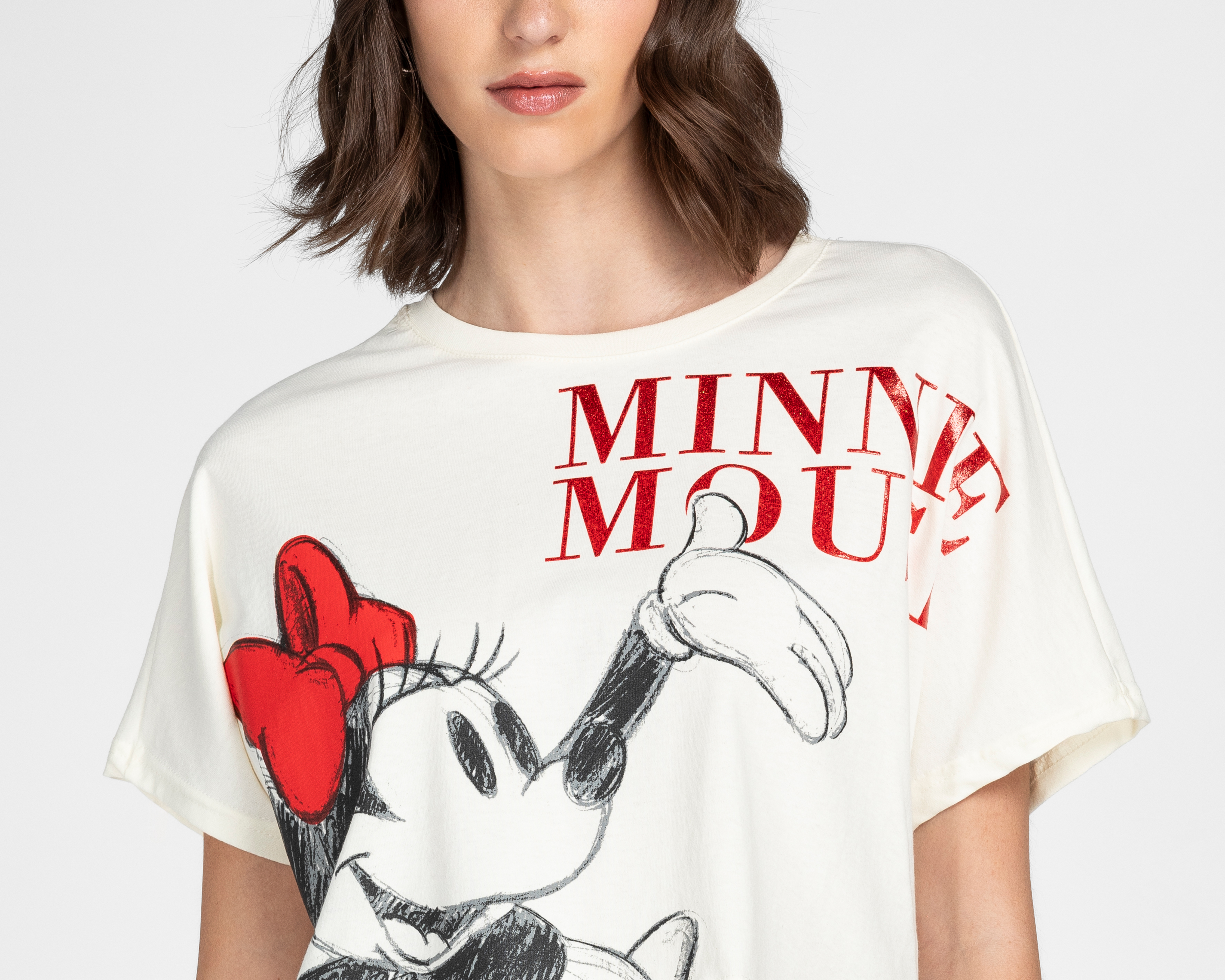 Foto 4 pulgar | Foto 3 | Playera Manga Corta Disney Minnie Mouse para Mujer