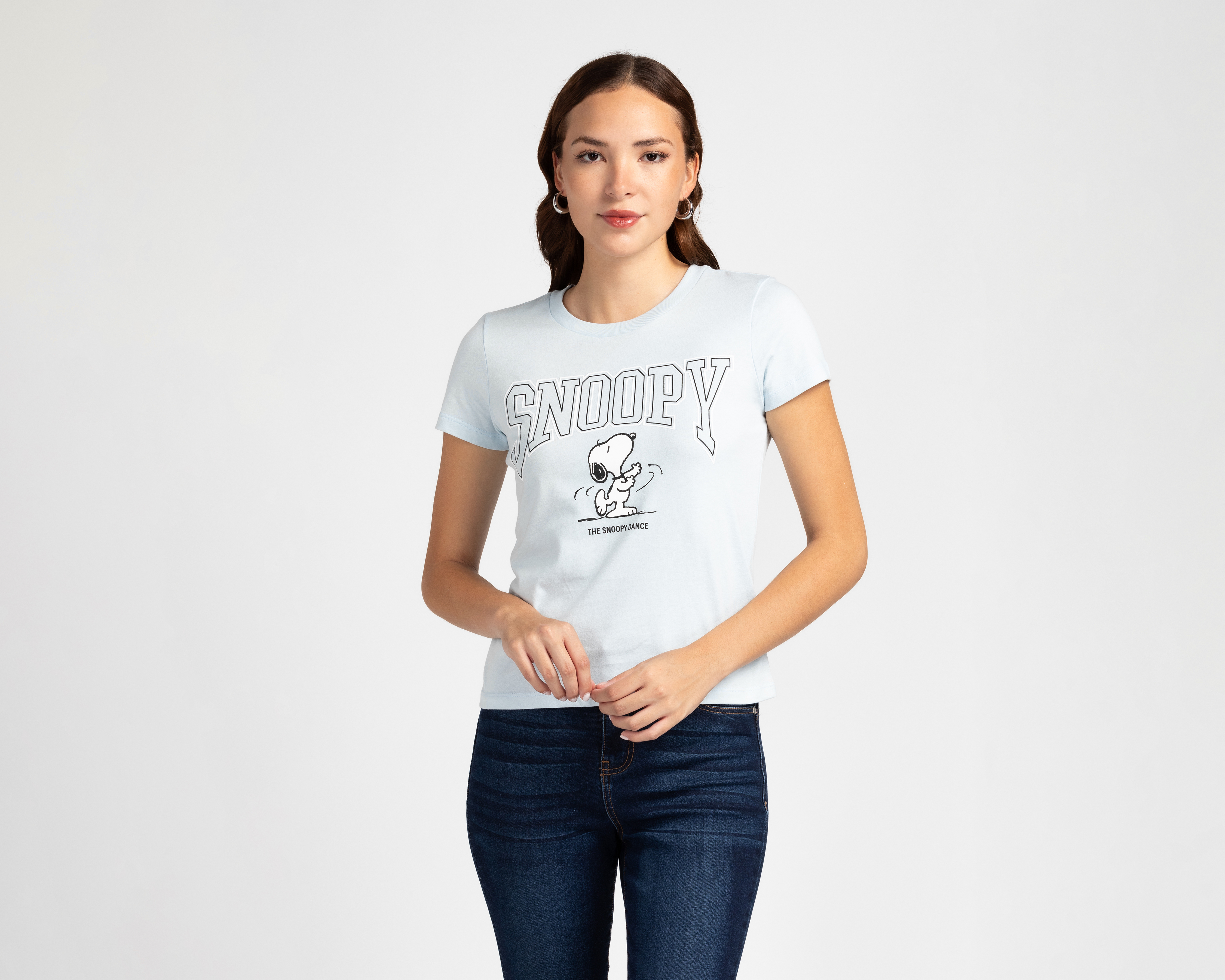 Playera Cuello Redondo Azul Peanuts Juvenil