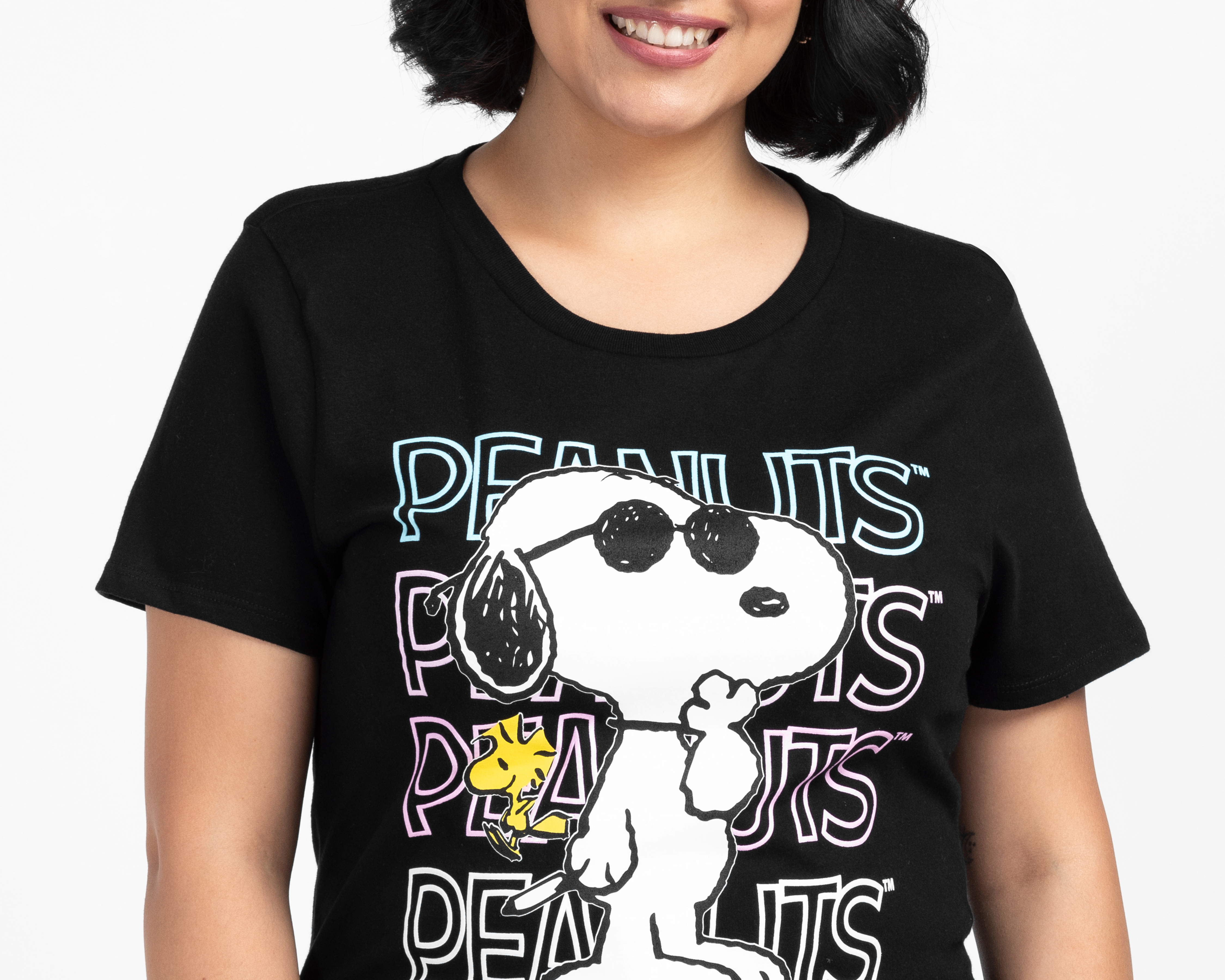 Foto 3 | Foto 3 | Playera Manga Corta Peanuts para Mujer