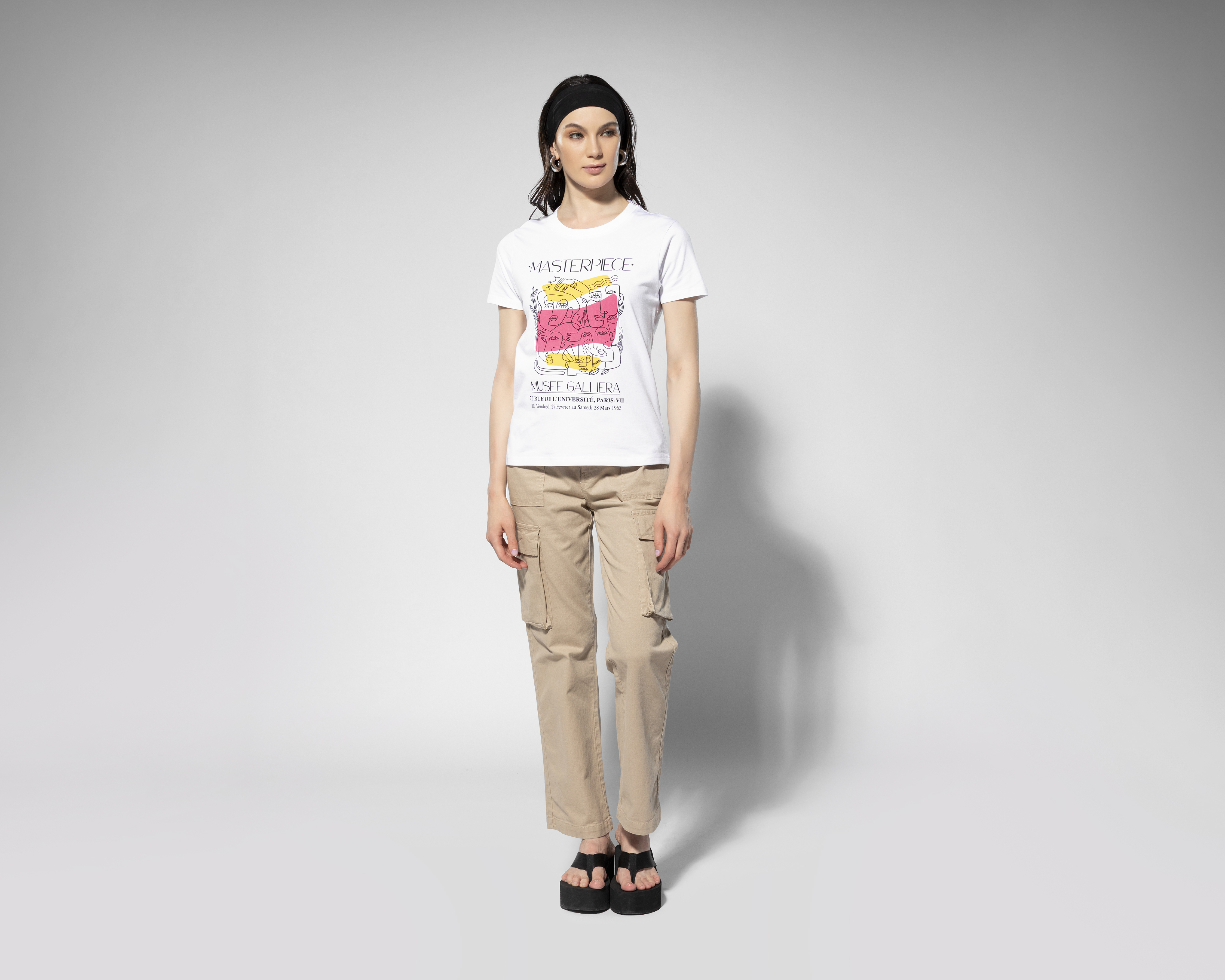 Foto 2 pulgar | Foto 1 | Playera Thinner Manga Corta con Estampado