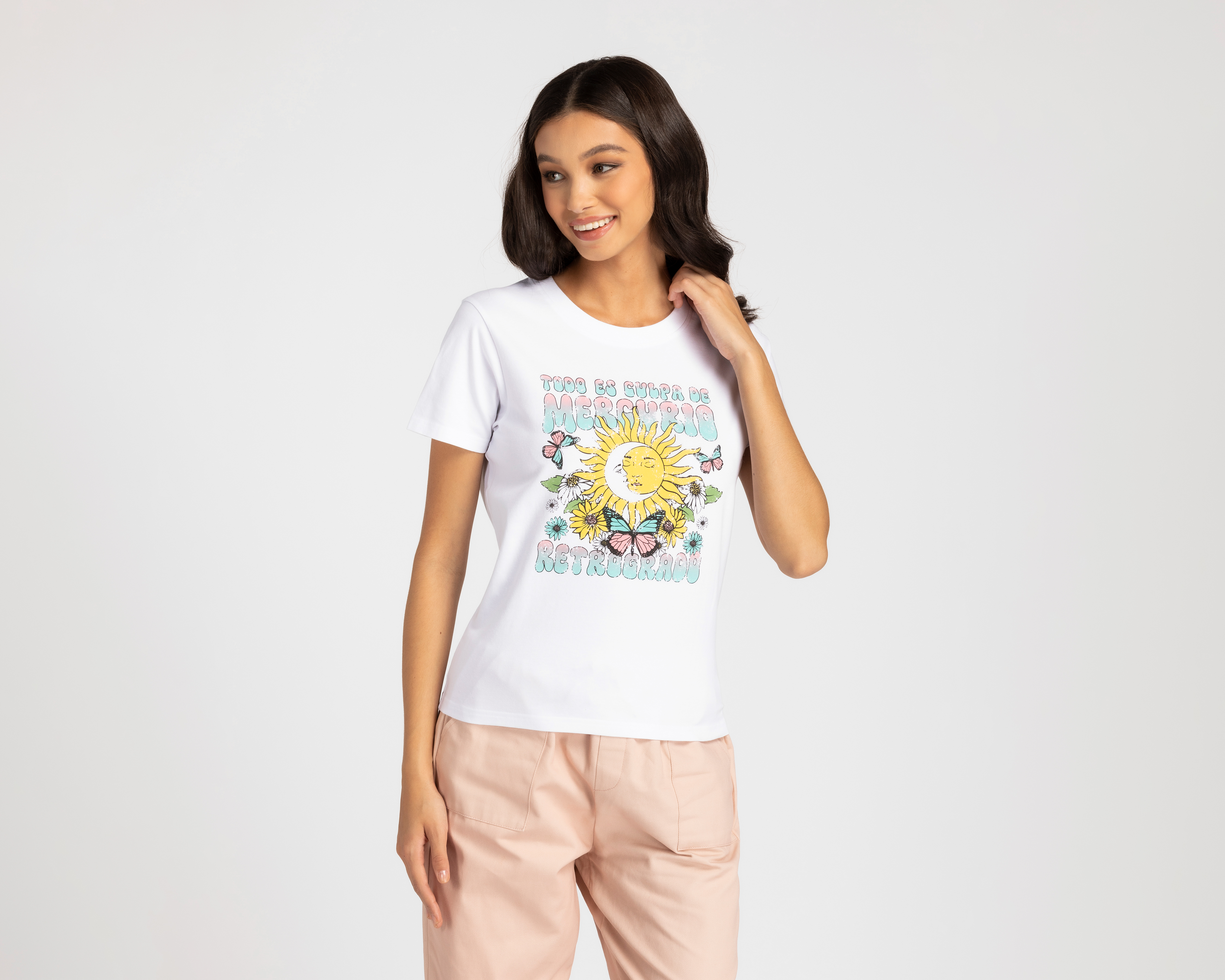 Playera Refill Manga Corta Estampada