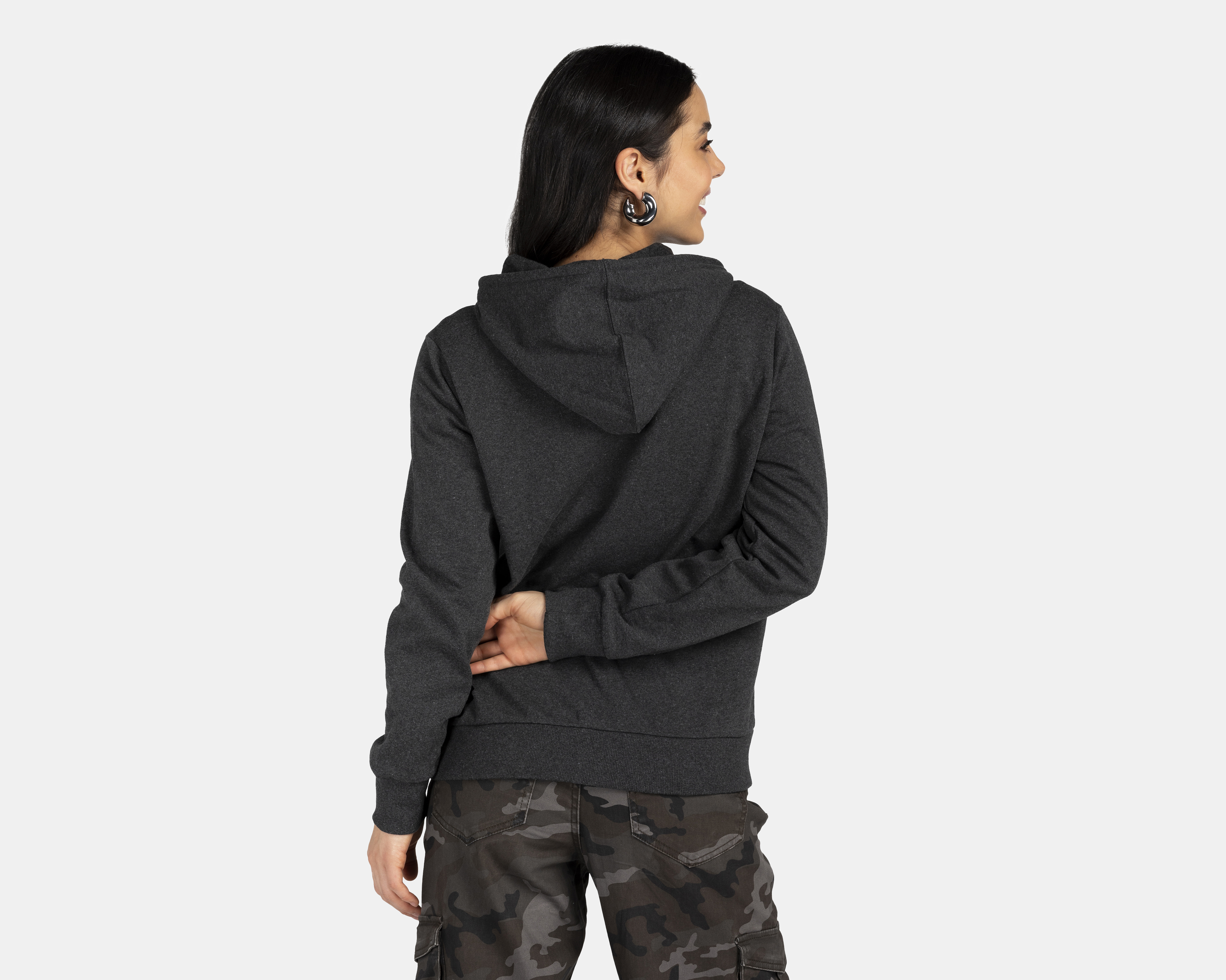Foto 4 pulgar | Foto 3 | Sudadera de Algodón Gris Refill para Mujer