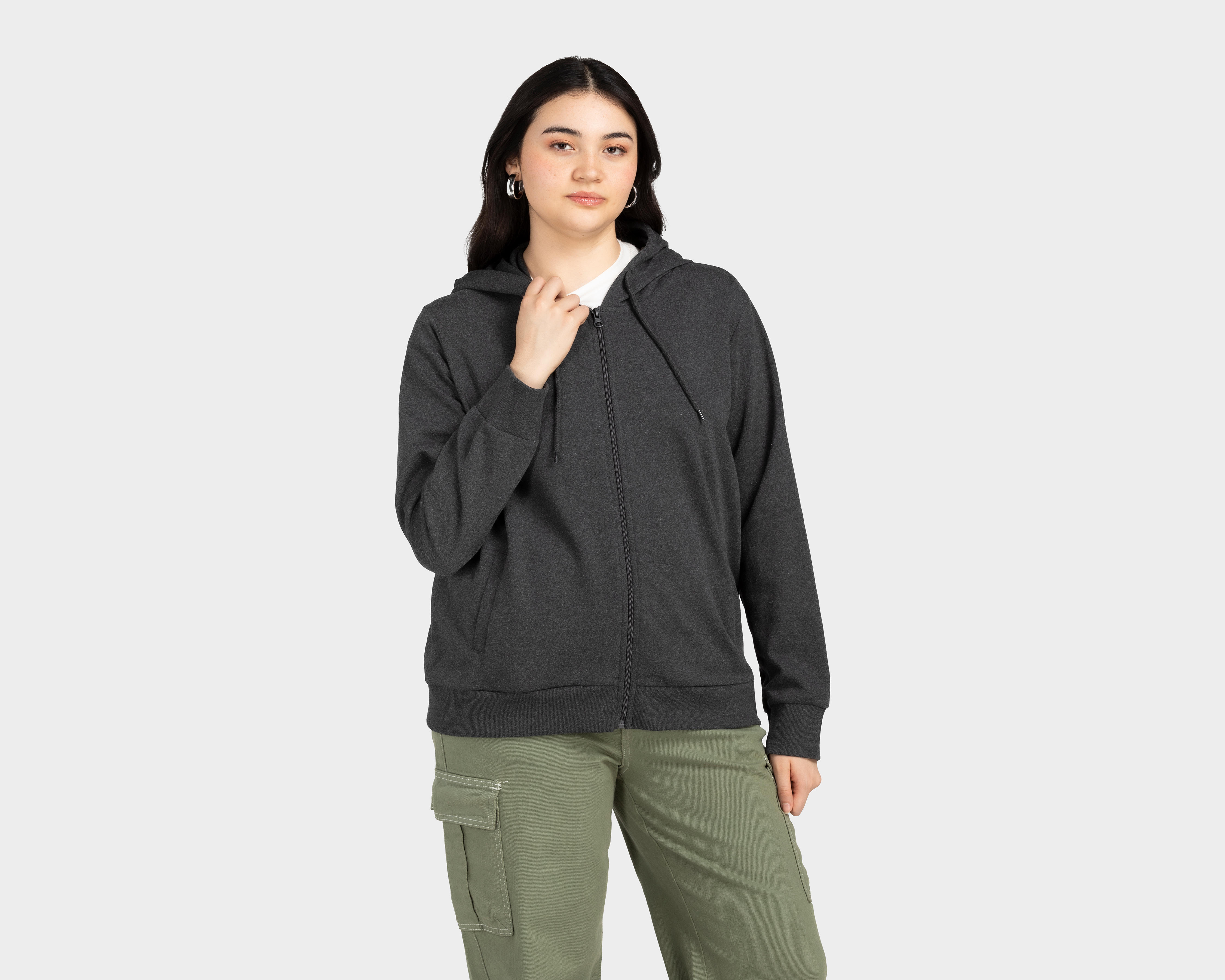 Foto 5 pulgar | Foto 4 | Sudadera de Algodón Gris Refill para Mujer
