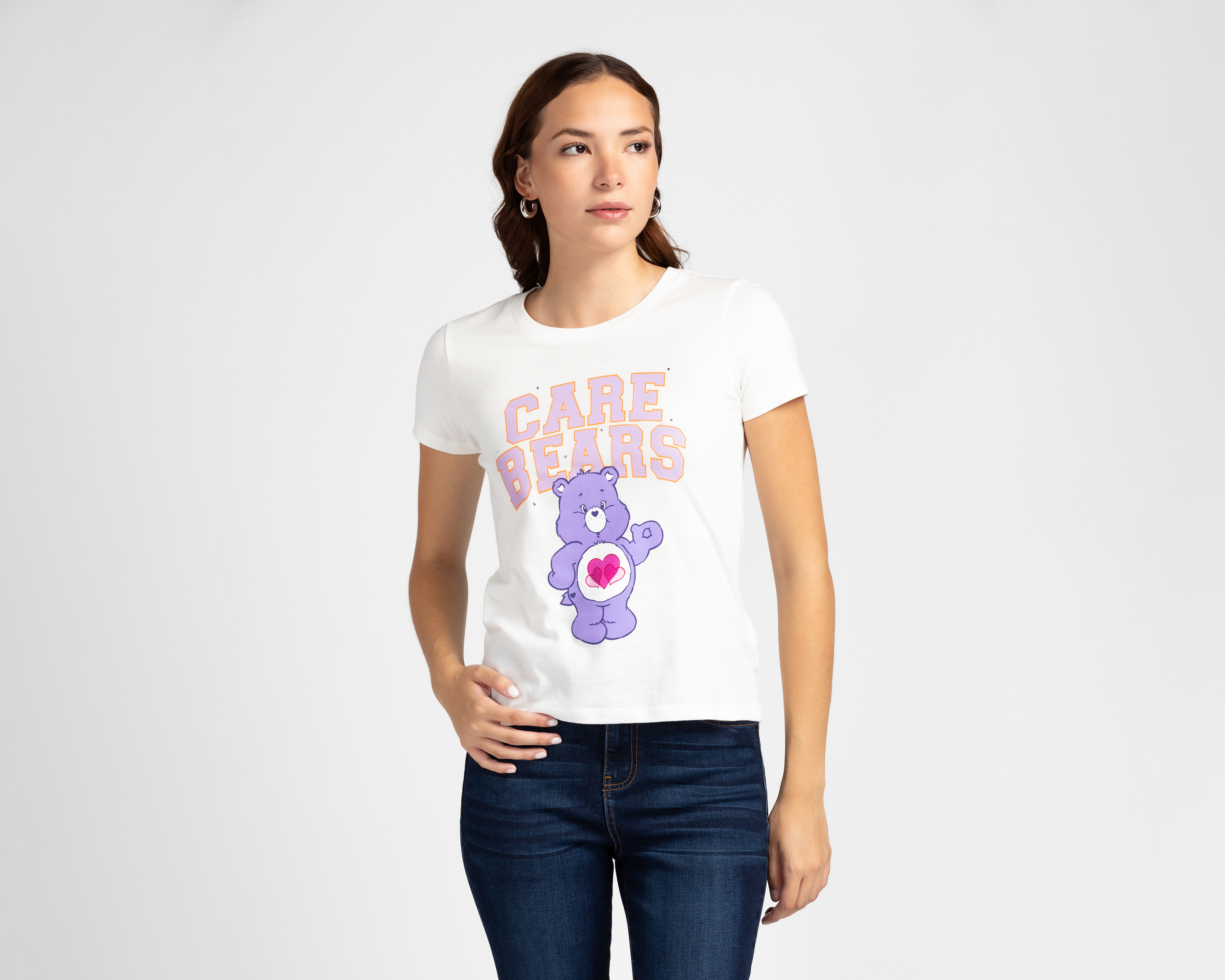 Foto 2 pulgar | Foto 1 | Playera Manga Corta Care Bears para Mujer