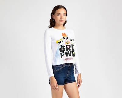 Foto 1 | Foto 1 | Playera Las Chicas Superpoderosas Manga Larga para Mujer