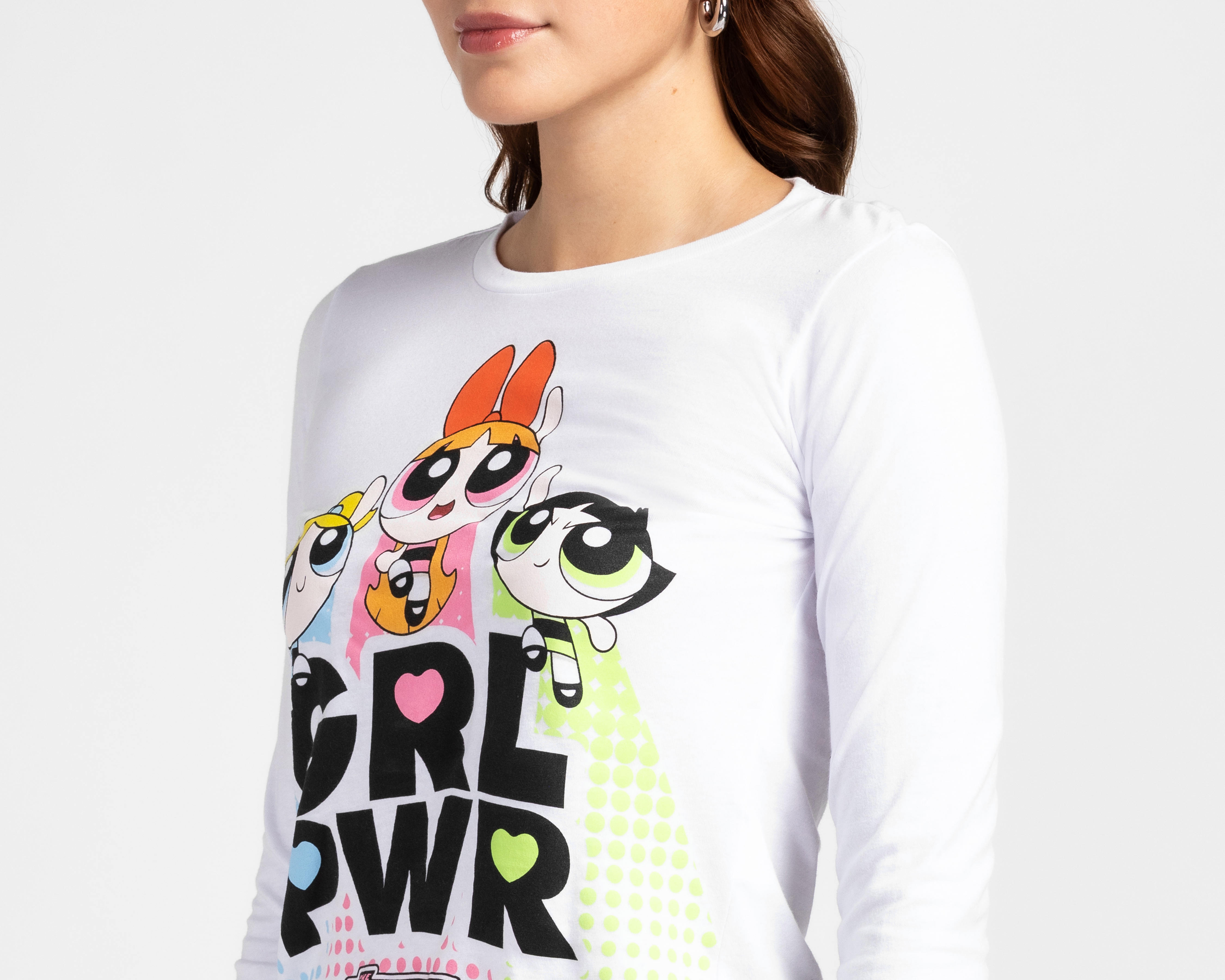 Foto 4 pulgar | Foto 3 | Playera Las Chicas Superpoderosas Manga Larga para Mujer