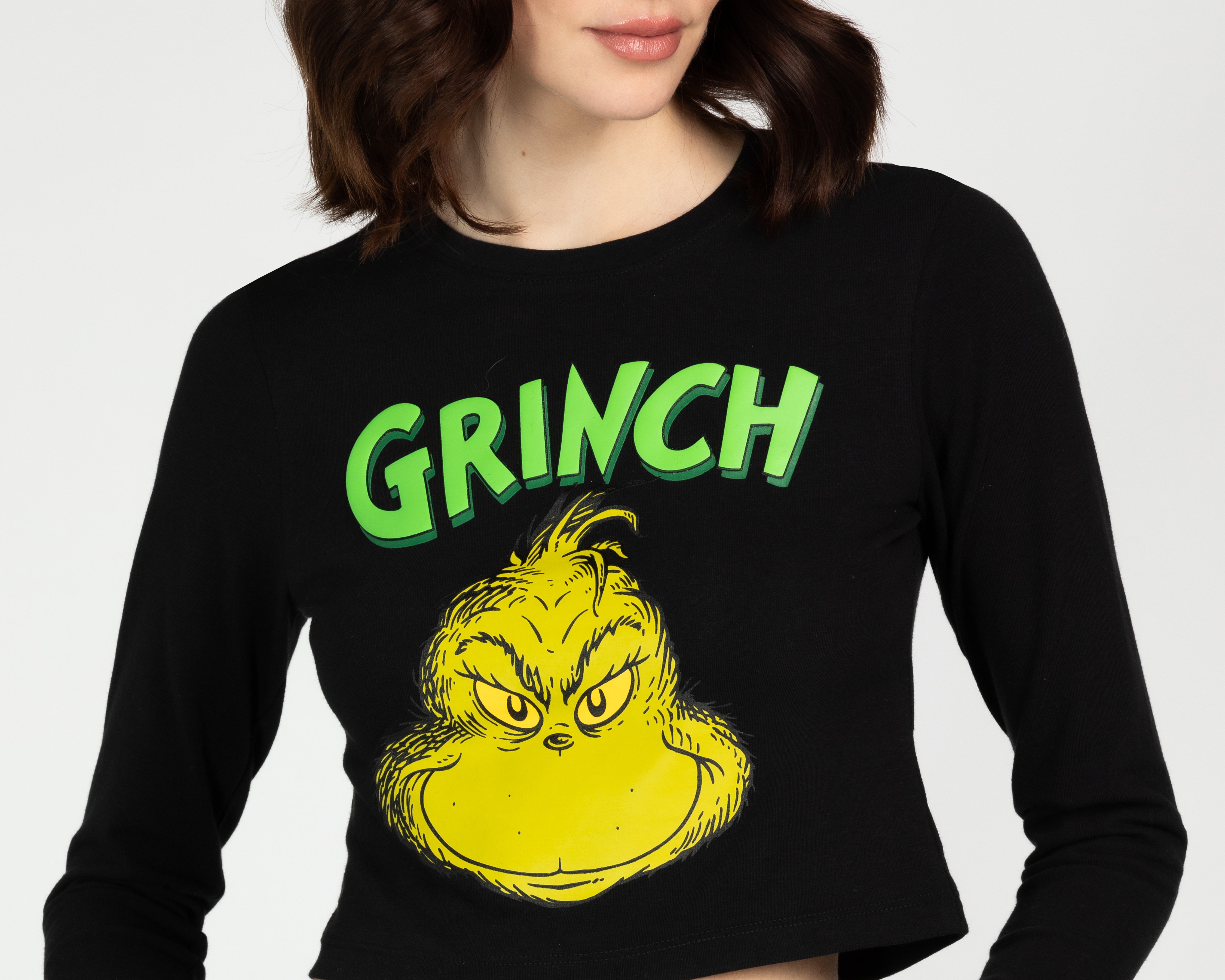 Foto 4 pulgar | Foto 3 | Playera Dr. Seuss the Grinch de Manga Larga para Mujer