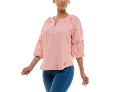 Foto 5 | Foto 5 | Blusa Adrienne Vittadini con Botones y Corte Láser