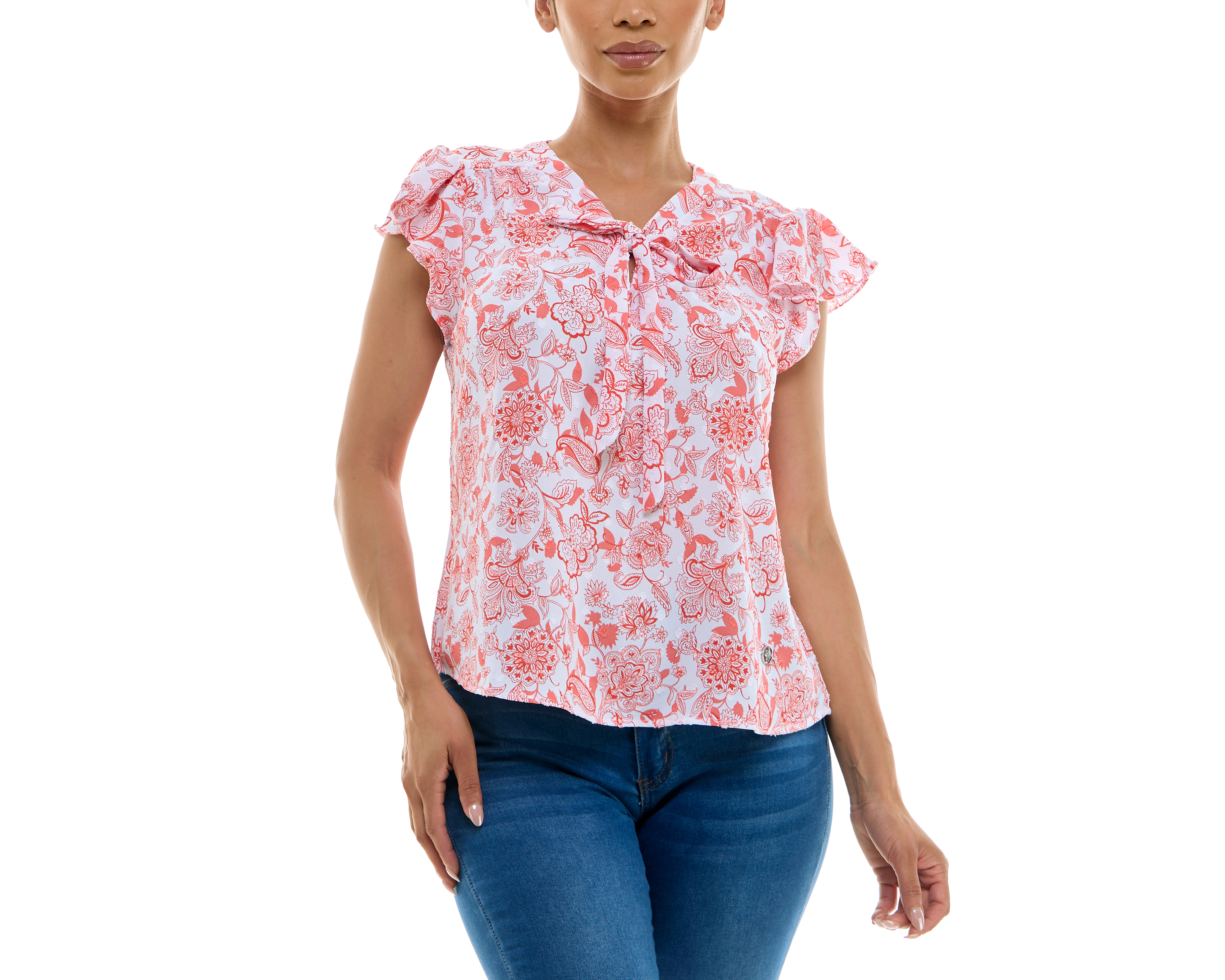 Foto 4 pulgar | Foto 3 | Blusa Adrienne Vittadini con Moño Manga Corta