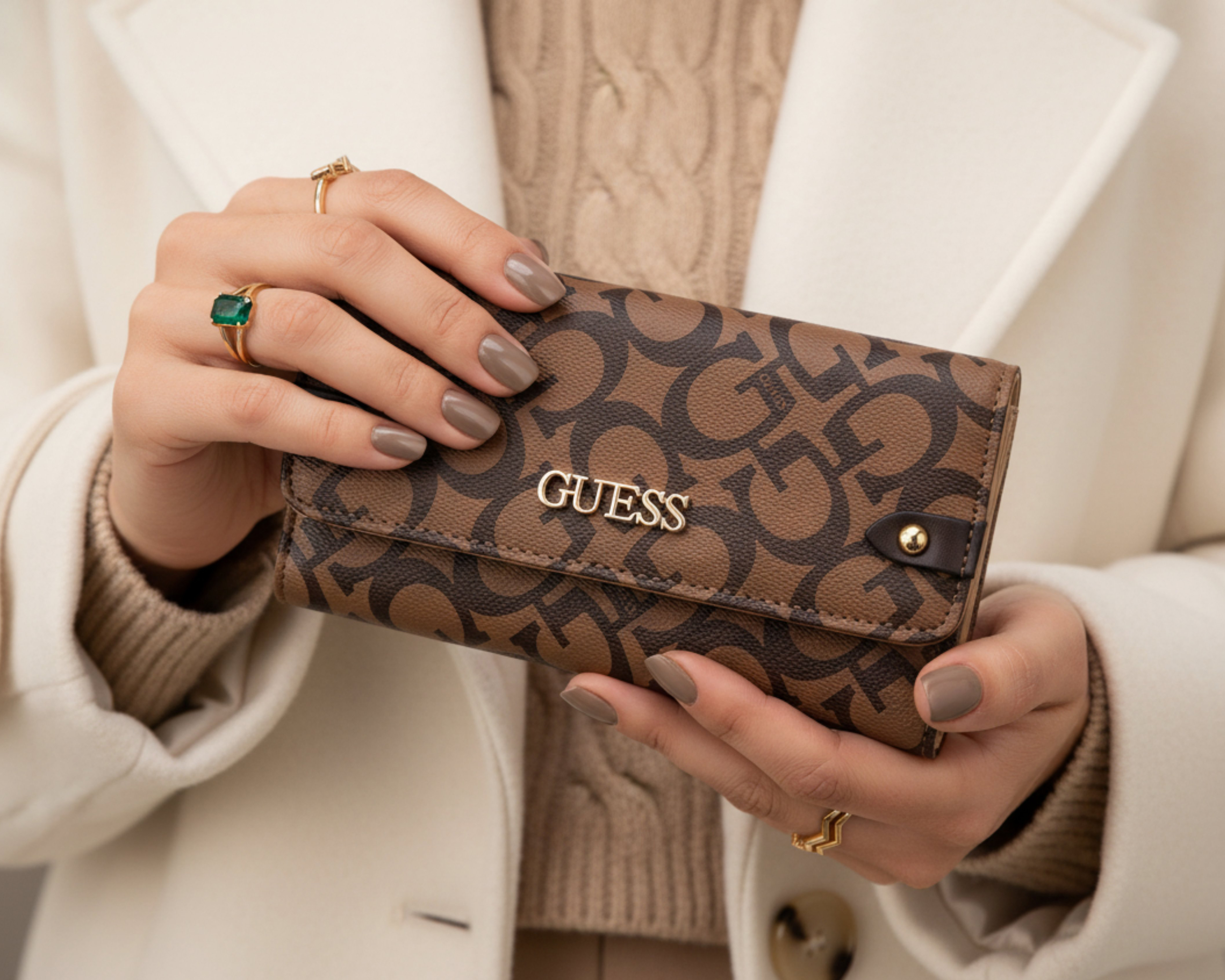 Foto 7 | Foto 7 | Cartera para Mujer Guess Estampada