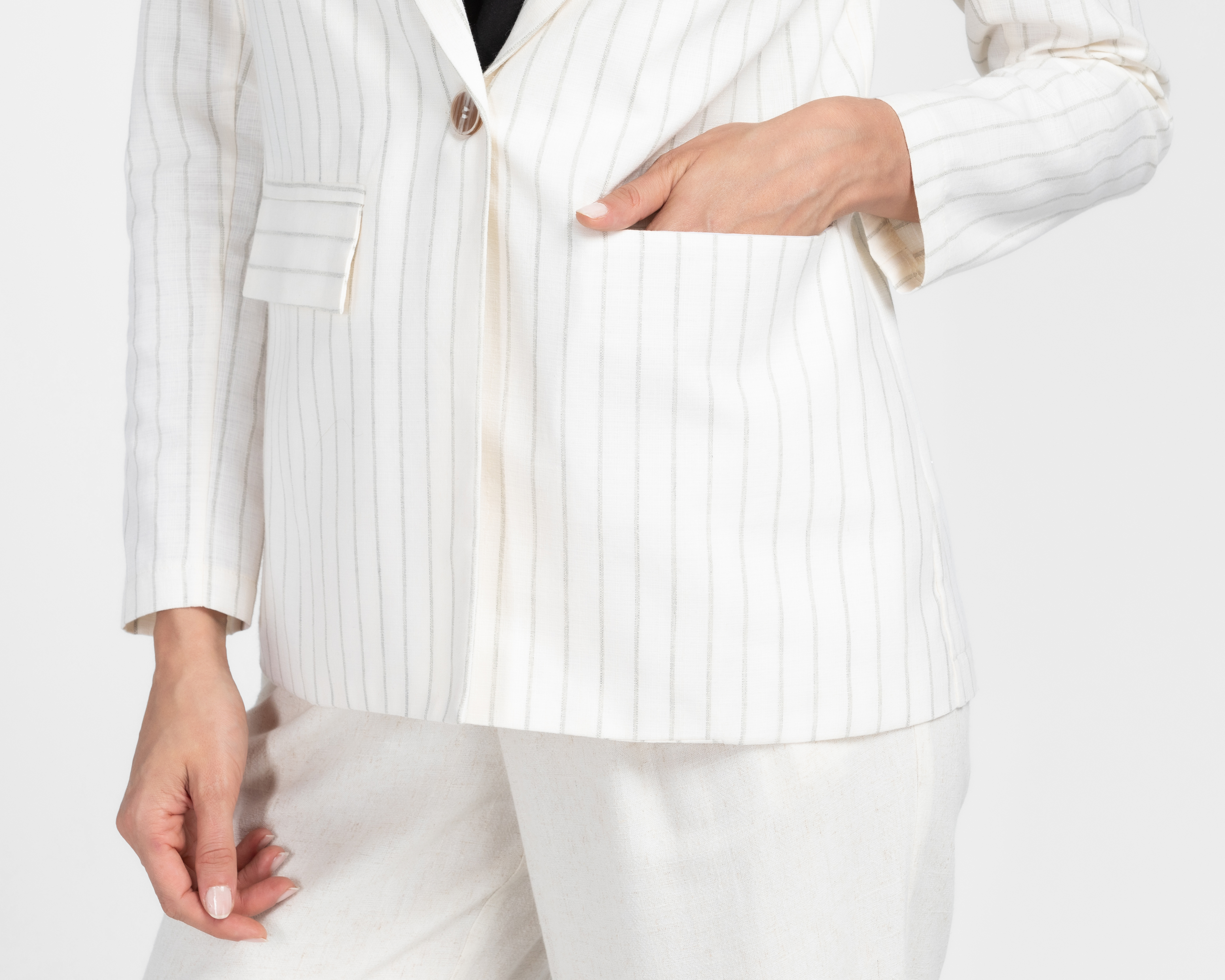 Foto 5 pulgar | Foto 4 | Blazer Beige Sahara para Mujer