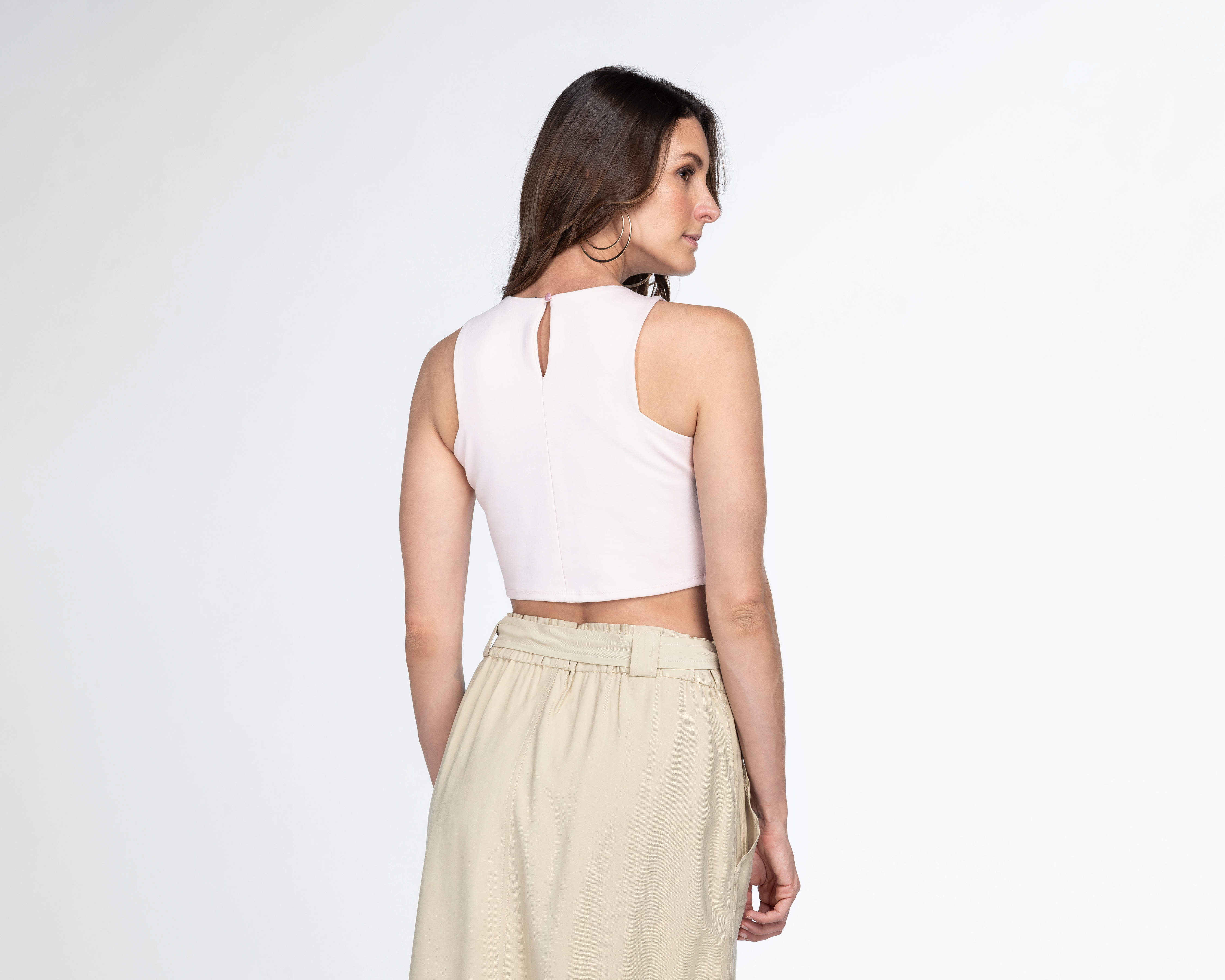 Foto 4 pulgar | Foto 3 | Crop Top sin Mangas Bebe para Mujer