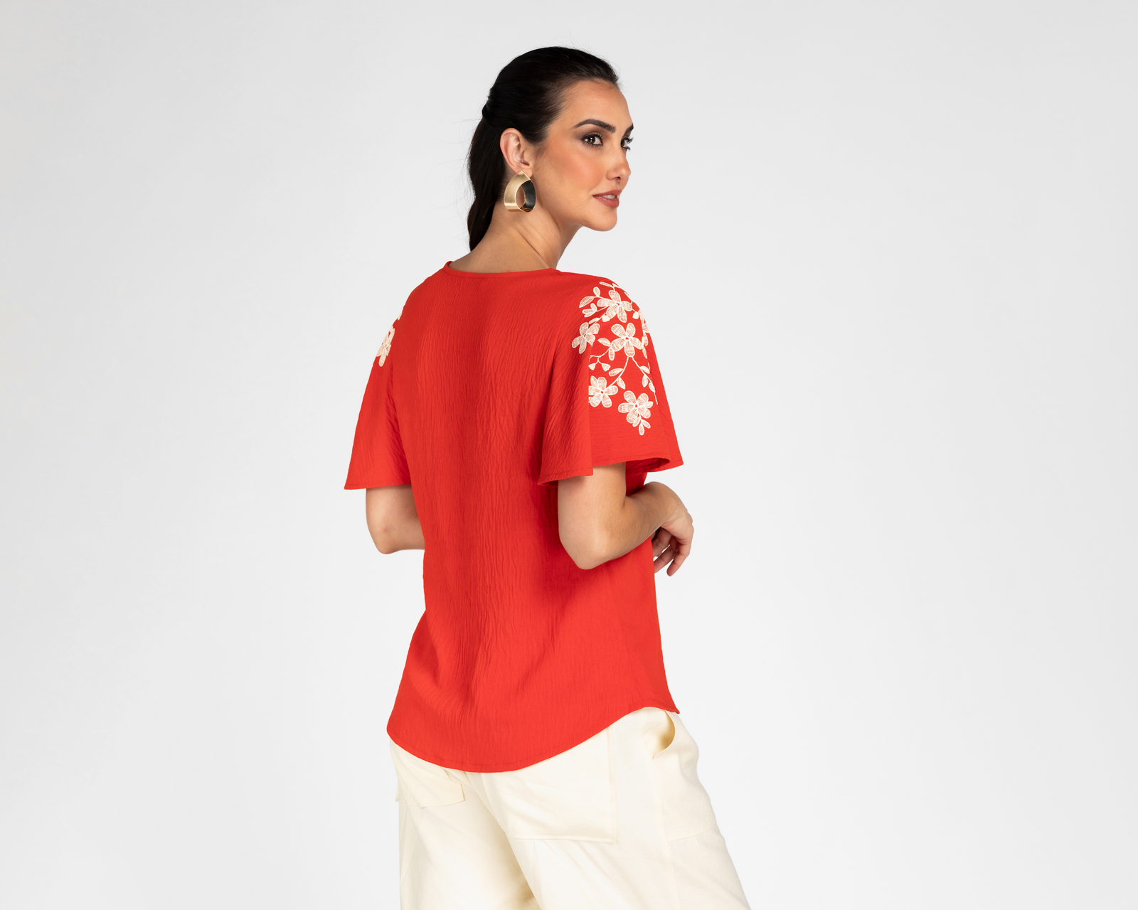 Foto 4 pulgar | Foto 3 | Blusa Lady Sun Anaranjada para Mujer